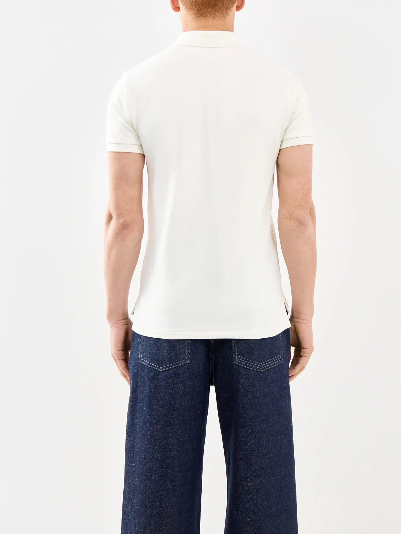 Slim Fit Polo Shirt Cream - Image 5