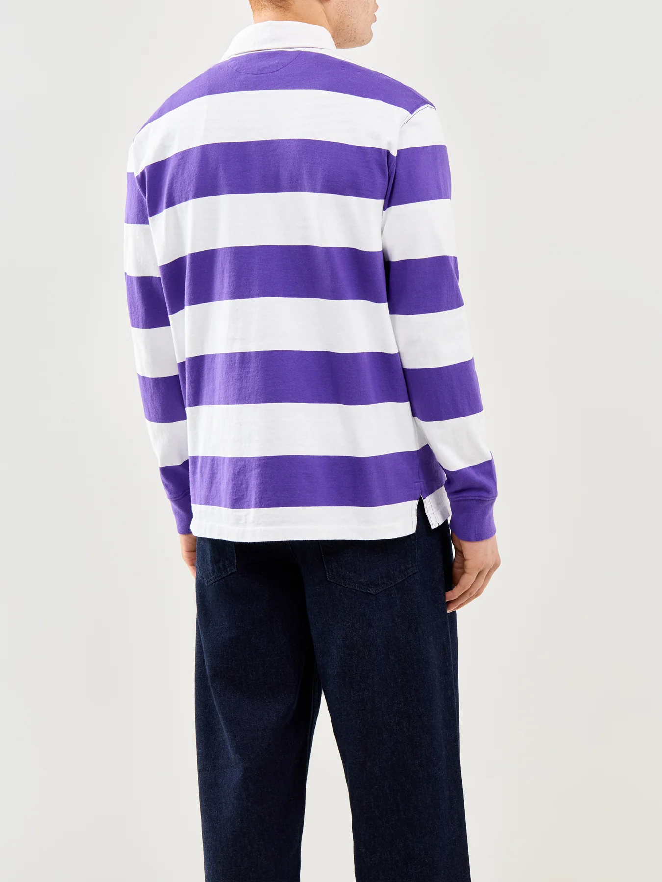Stripe Rugby Shirt Purple - Image 5