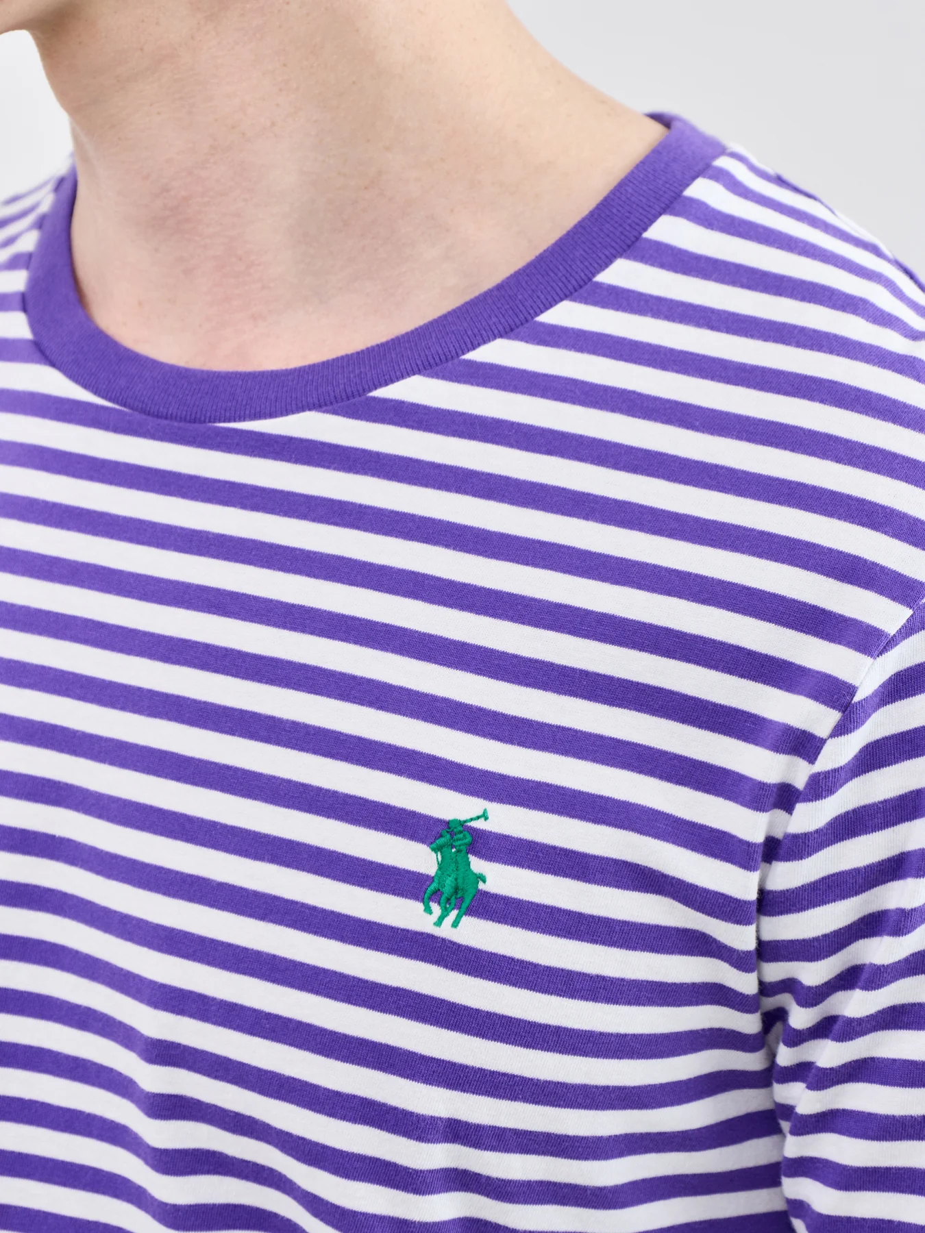 Striped T Shirt Purple - Image 3