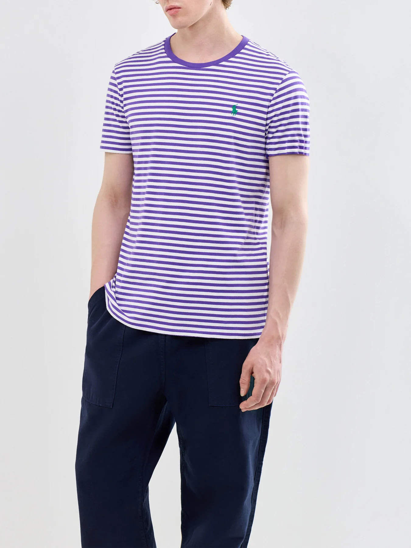 Striped T Shirt Purple - Image 4