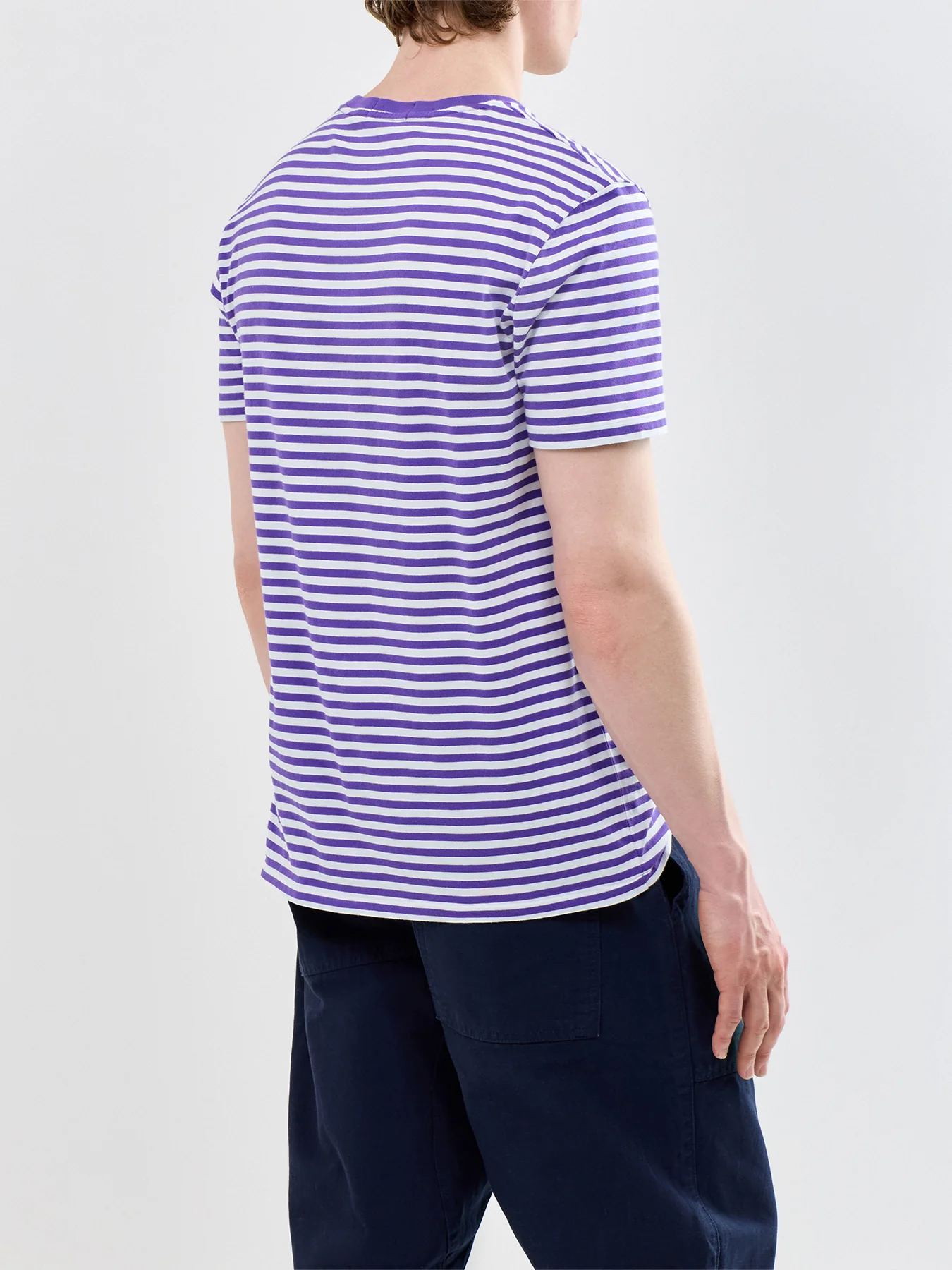 Striped T Shirt Purple - Image 5