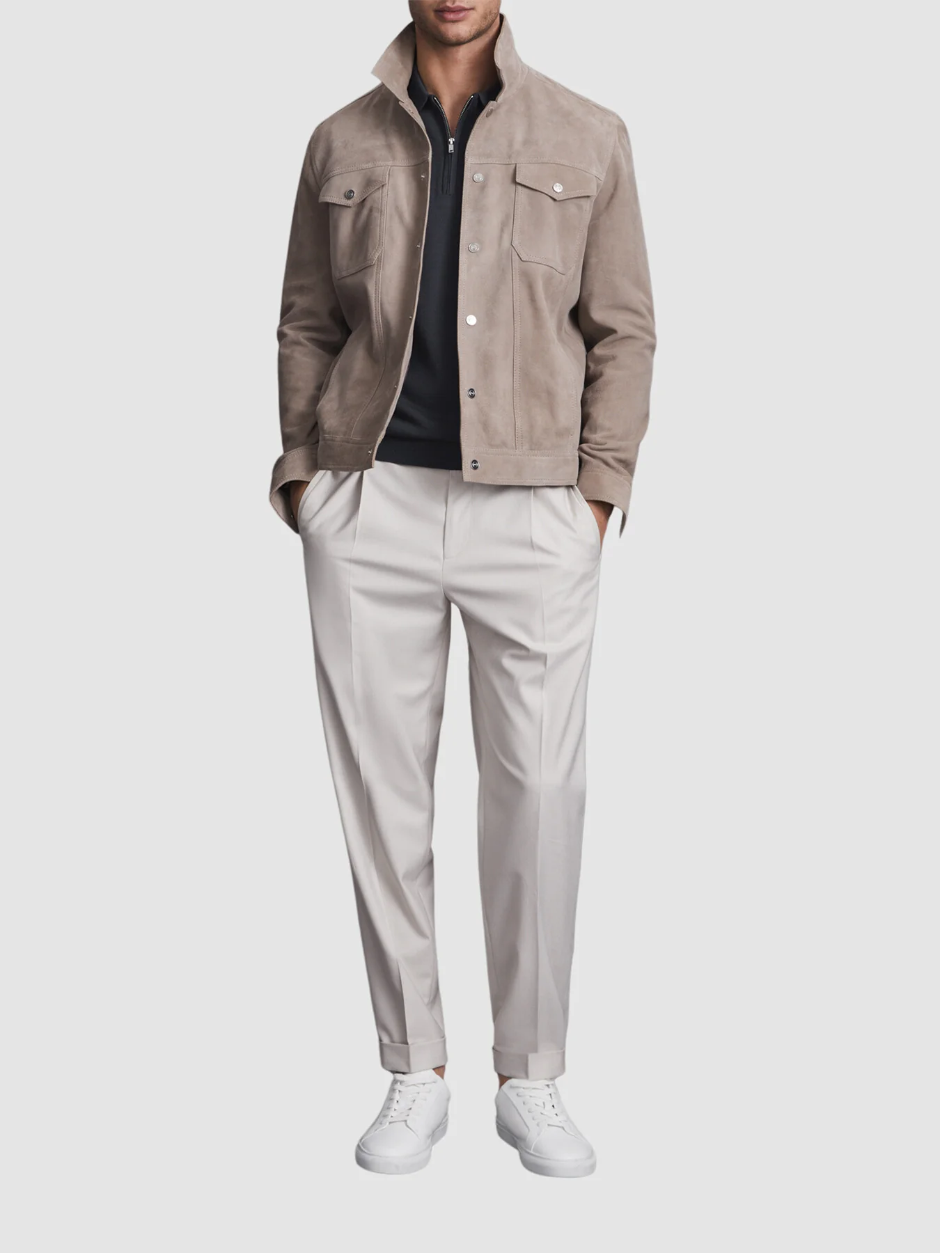Maxwell Merino Wool Half-Zip Polo Shirt - Image 4