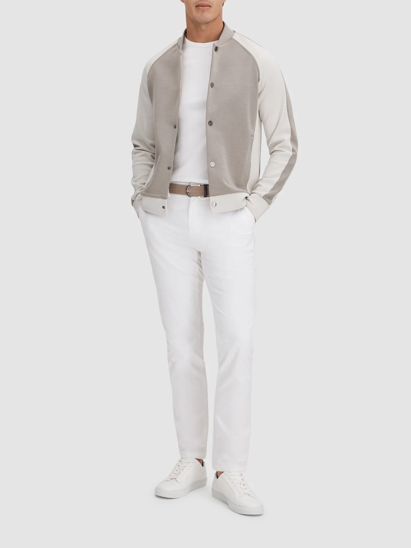 Pelham Colourblock Jersey Bomber Jacket - Image 4