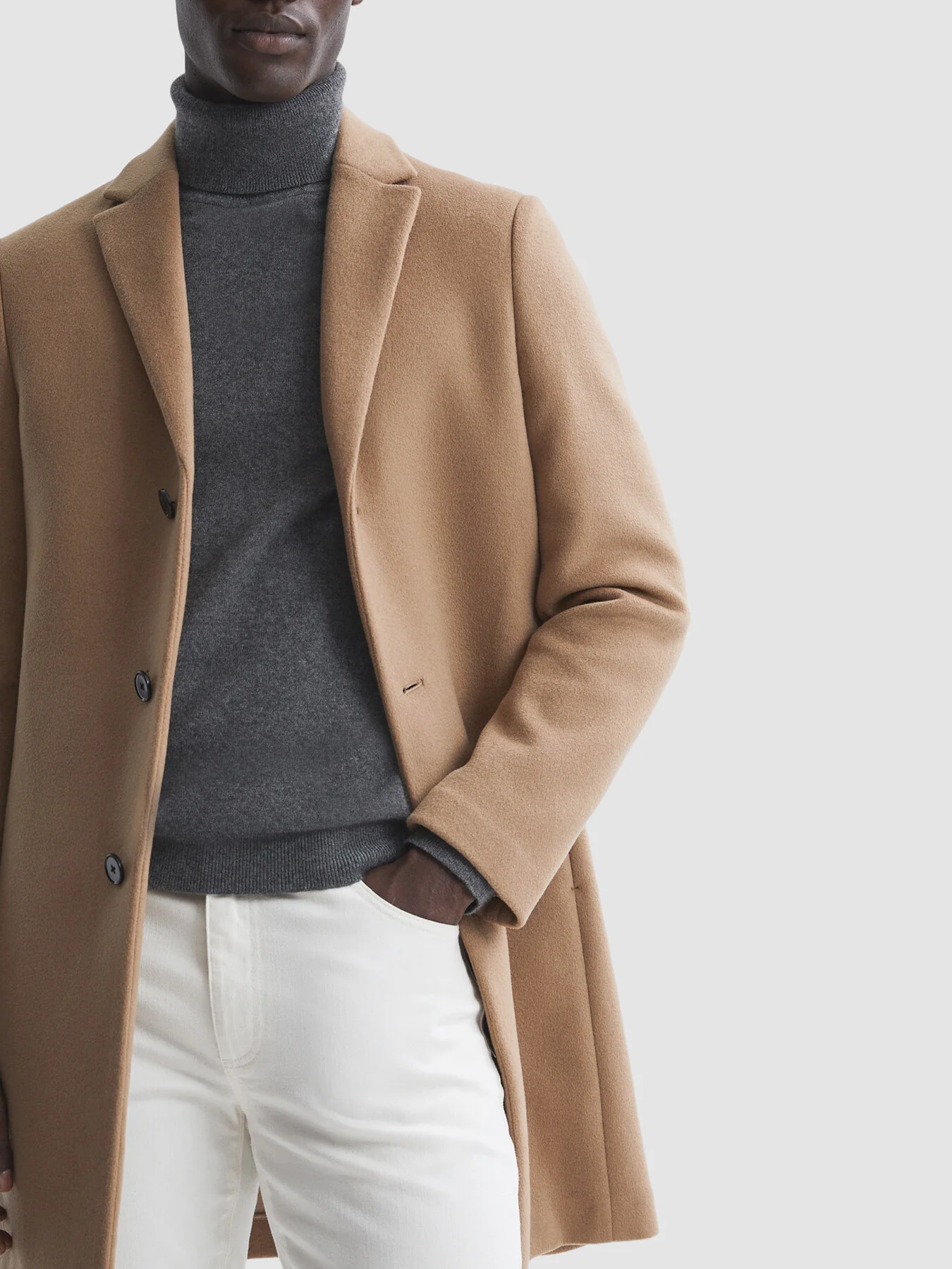 Gable Single Breasted Wool Overcoat - Image 3