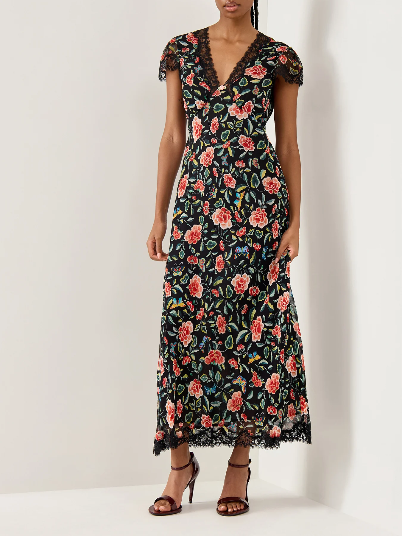 Clarice Midi Dress Butterfly Floral Print - Image 4
