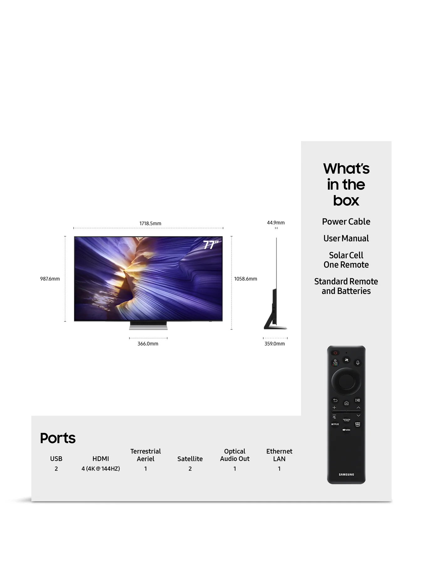 QE77S90F OLED 77 Inch S90F AI Smart TV 2025 - Image 4