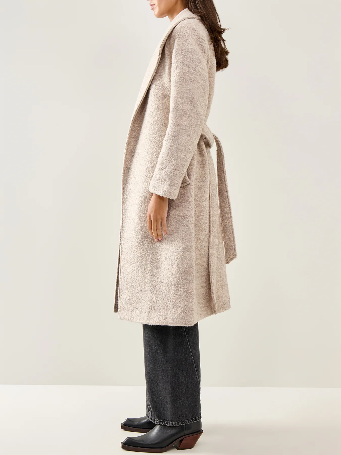 Rosa Boucle Coat Grey - Image 4
