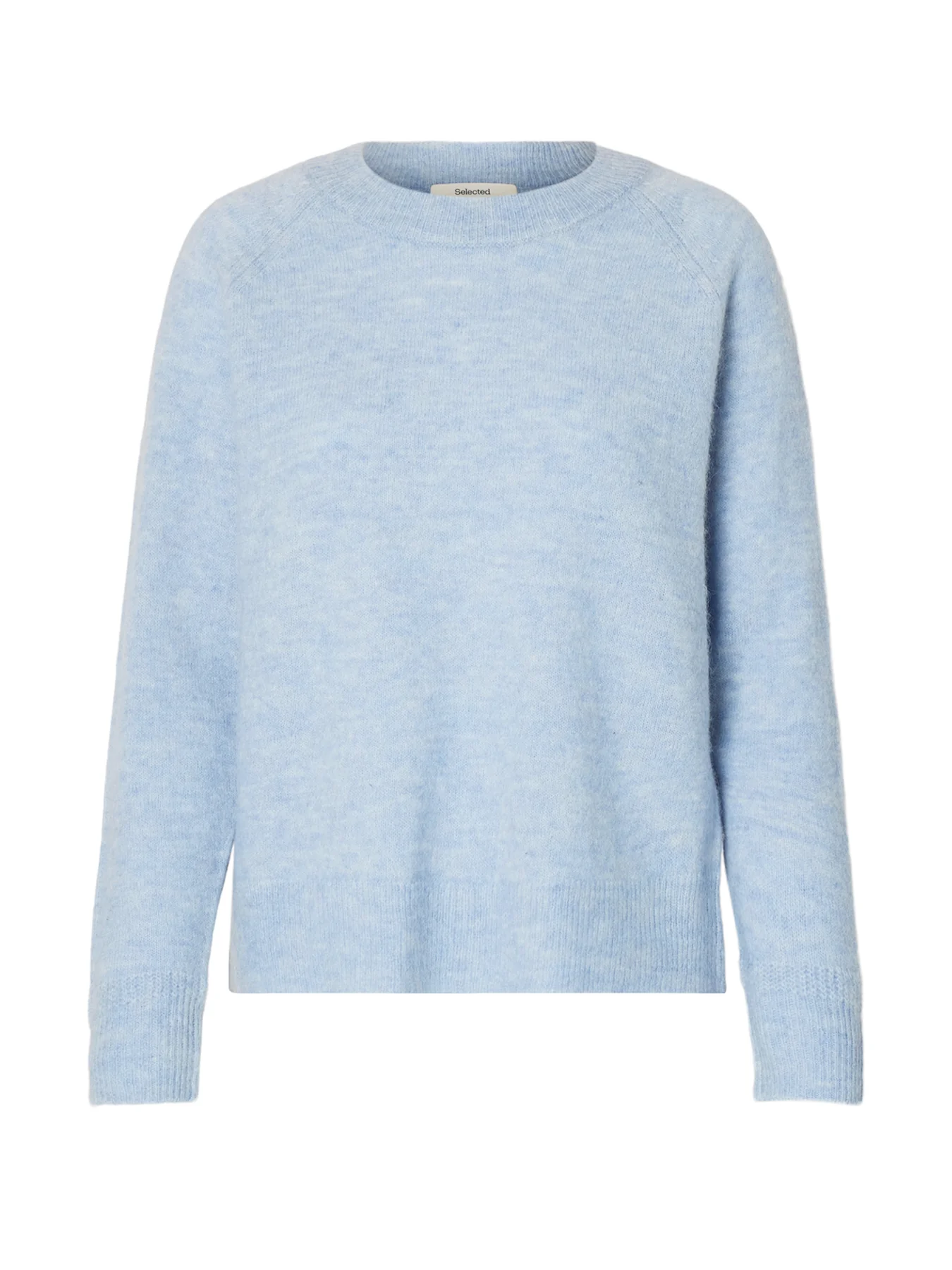 Lulu Long Sleeve Knit O-Neck Blue