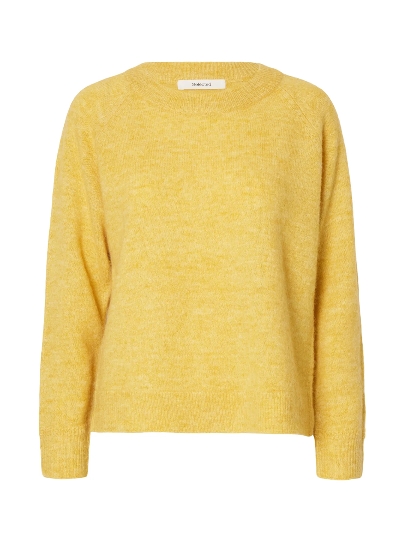 Lulu Long Sleeve Knit O-Neck Yellow
