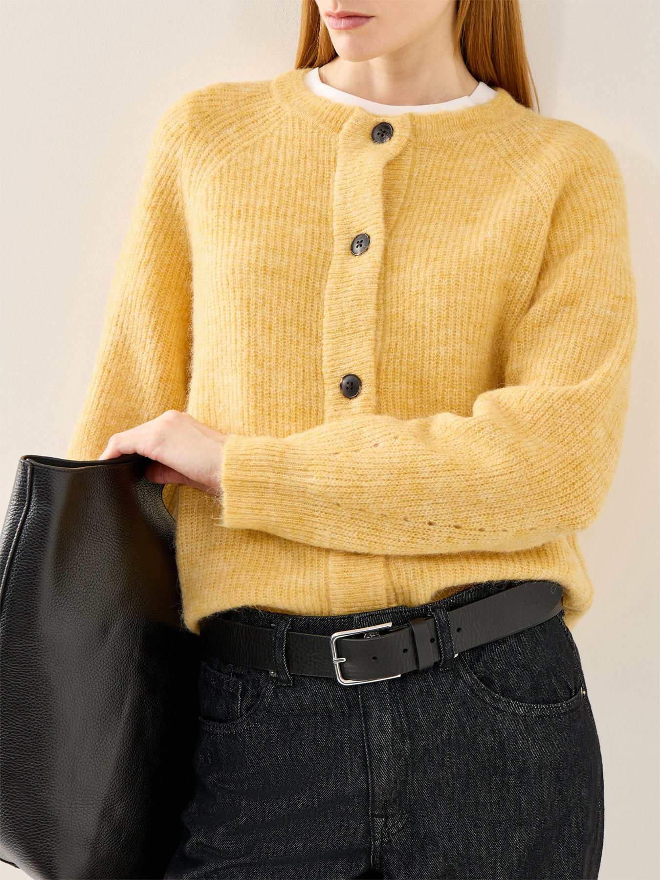 Lulu Long Sleeve Knit Short Cardigan Yellow - Image 3