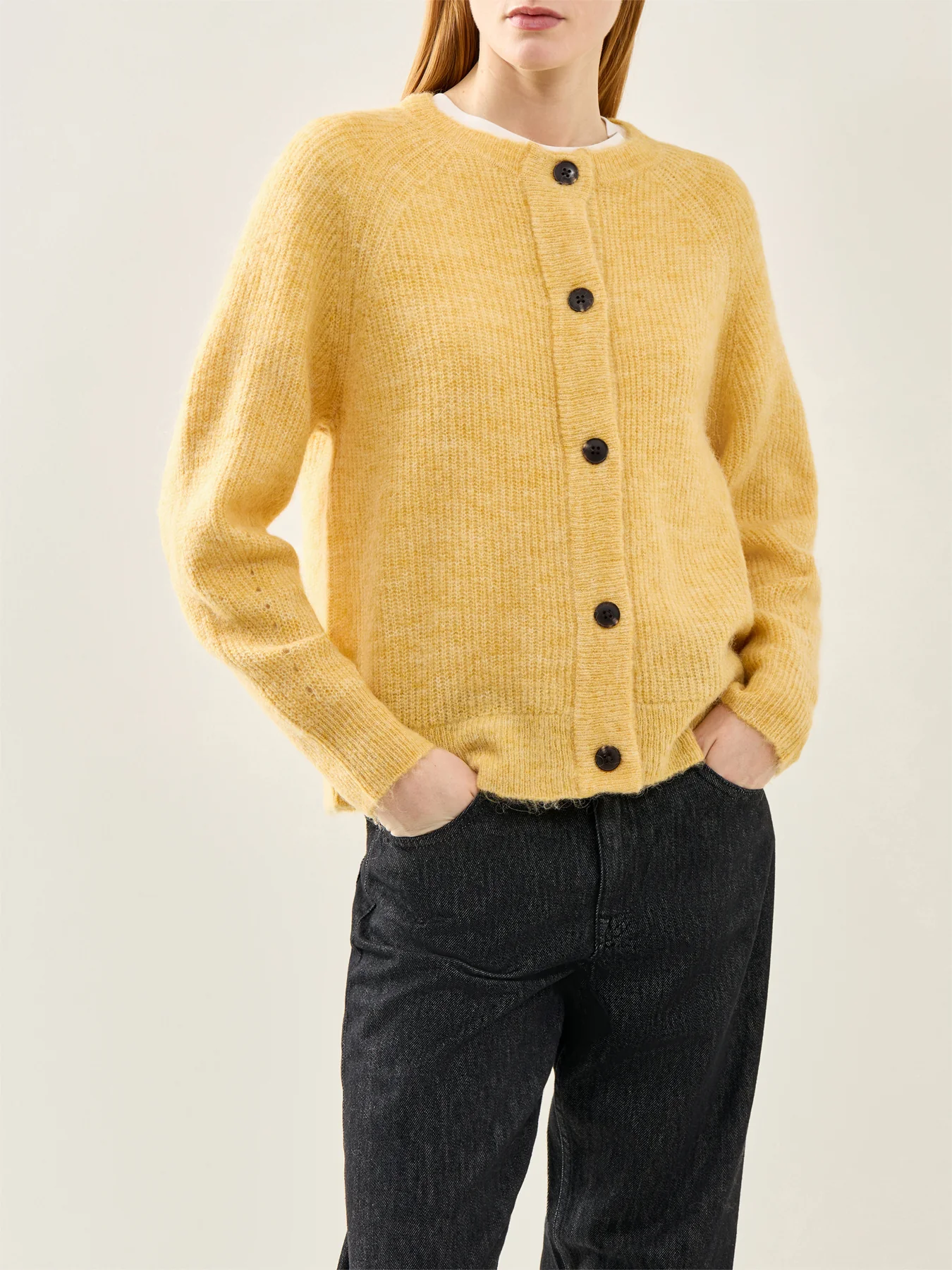 Lulu Long Sleeve Knit Short Cardigan Yellow - Image 4