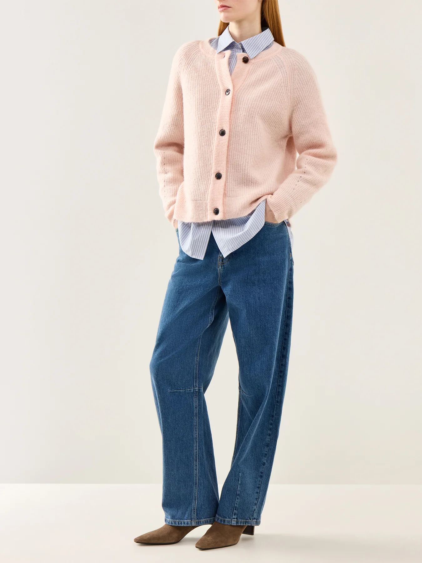 Lulu Long Sleeve Knit Short Cardigan Pink - Image 2