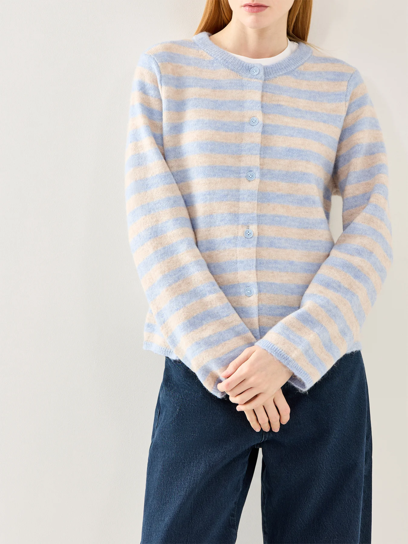 Lulu Long Sleeve Knit Cardigan Blue - Image 4