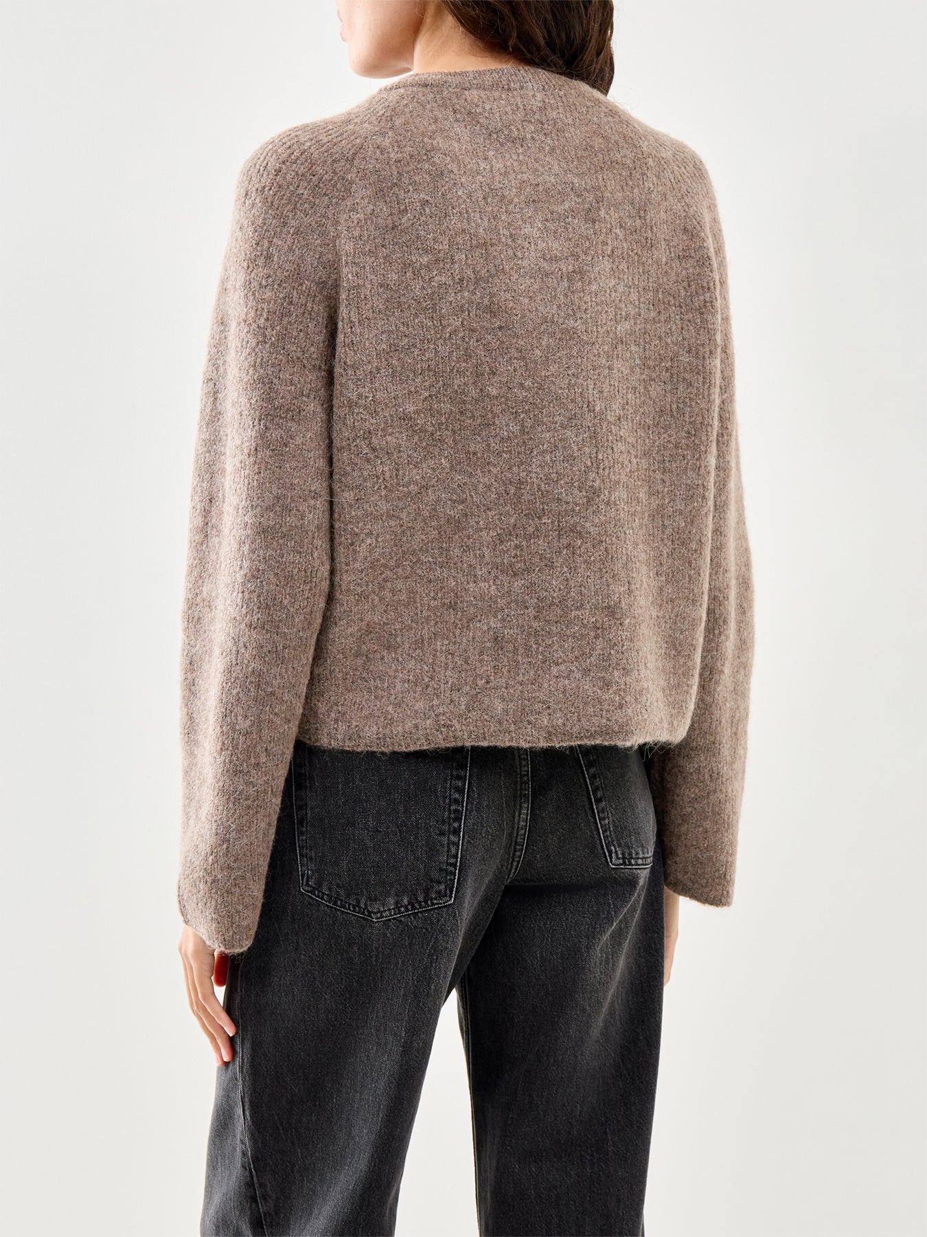 Short Knit Cardigan Brown - Image 5
