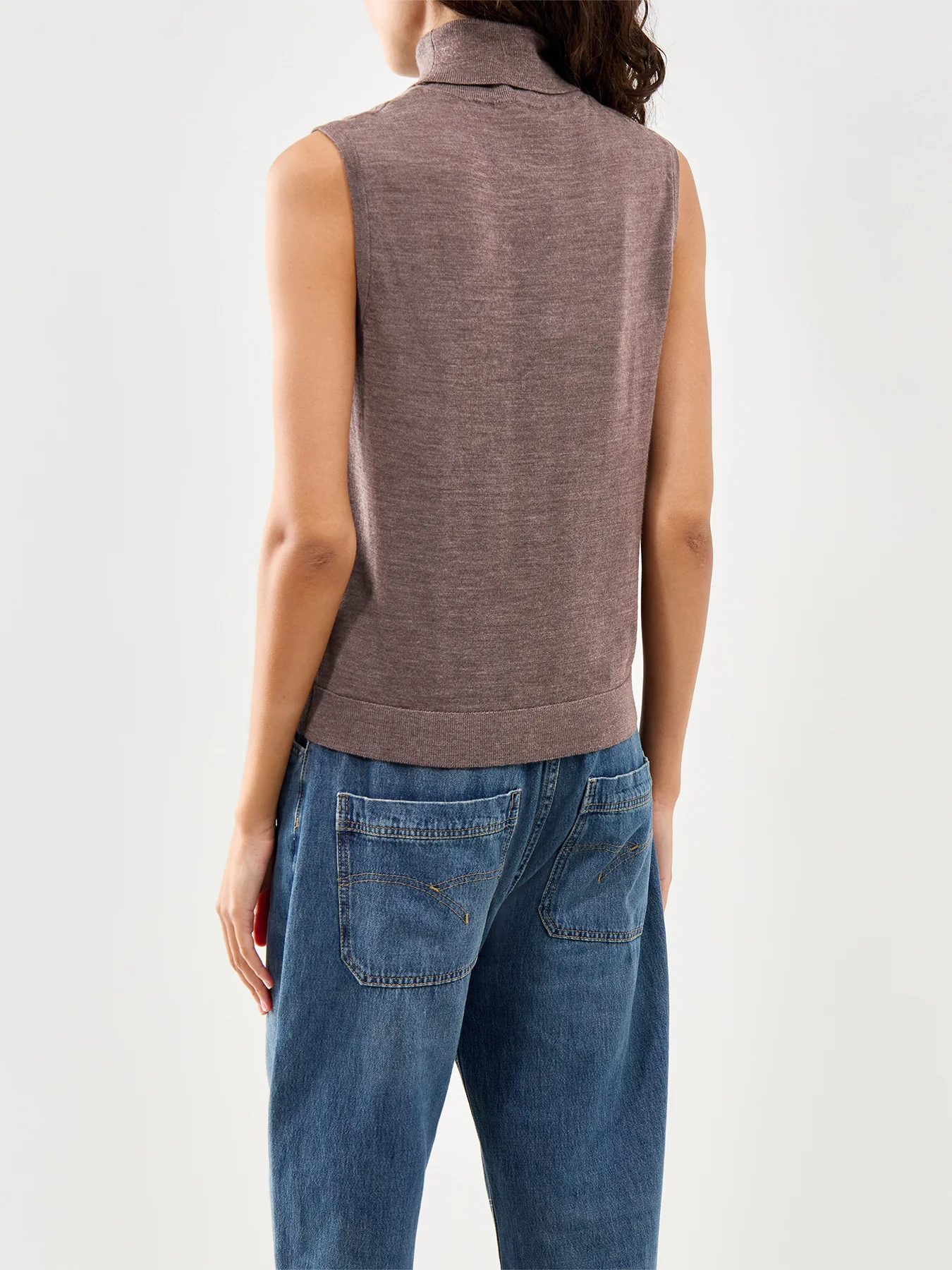 Roll Neck Knit Brown - Image 5