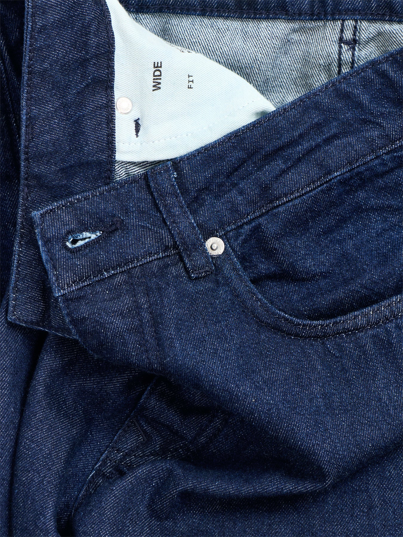 Wide Fit Denim Jeans Blue - Image 3