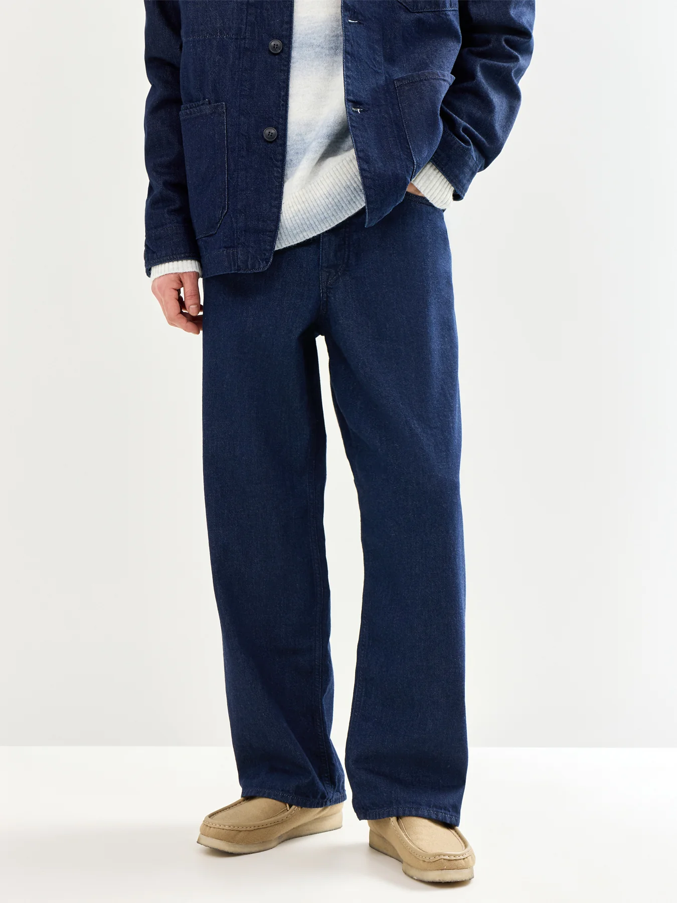 Wide Fit Denim Jeans Blue - Image 4