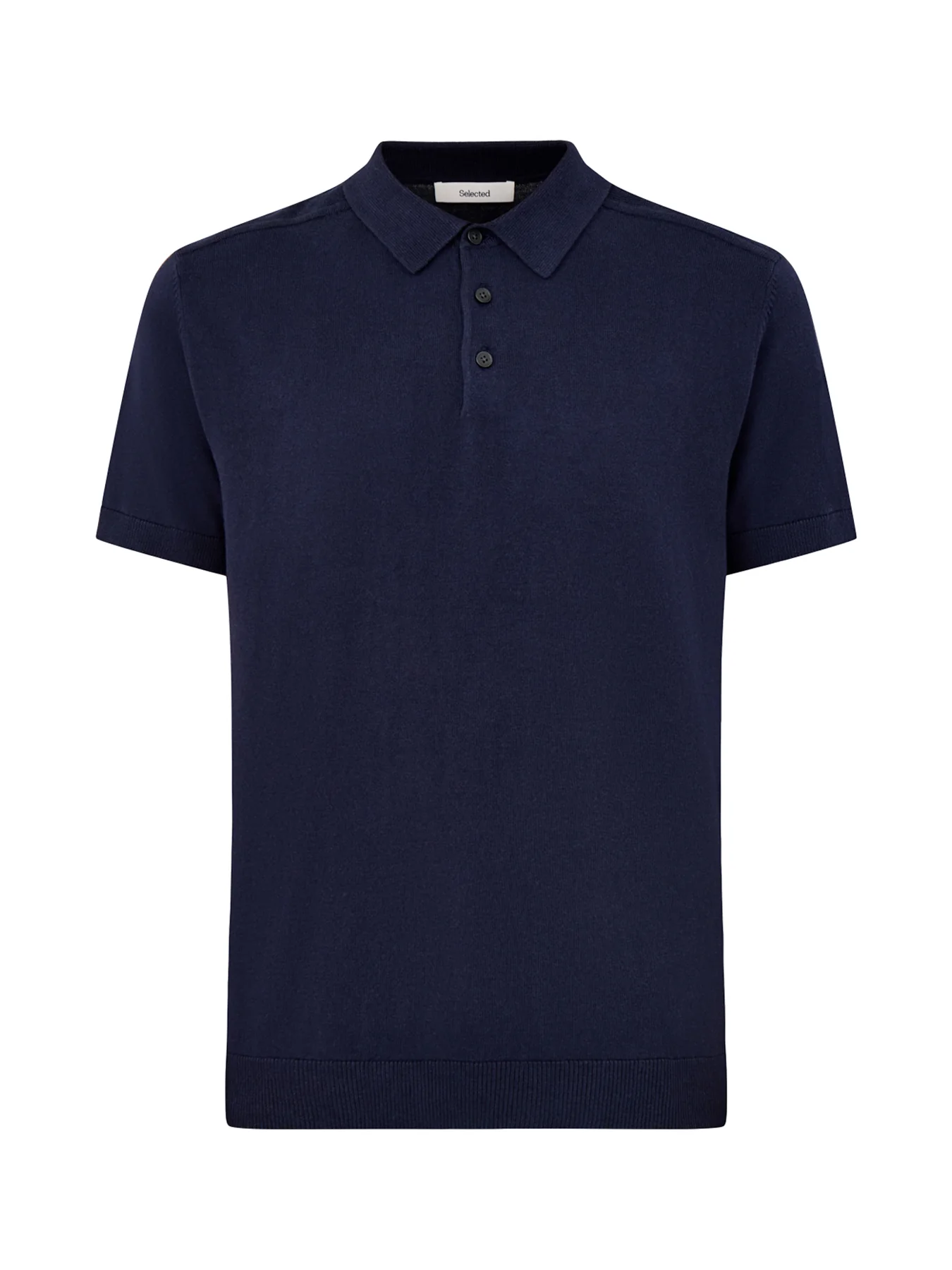 Short Sleeves Knitwear Polo Navy Blazer Melange