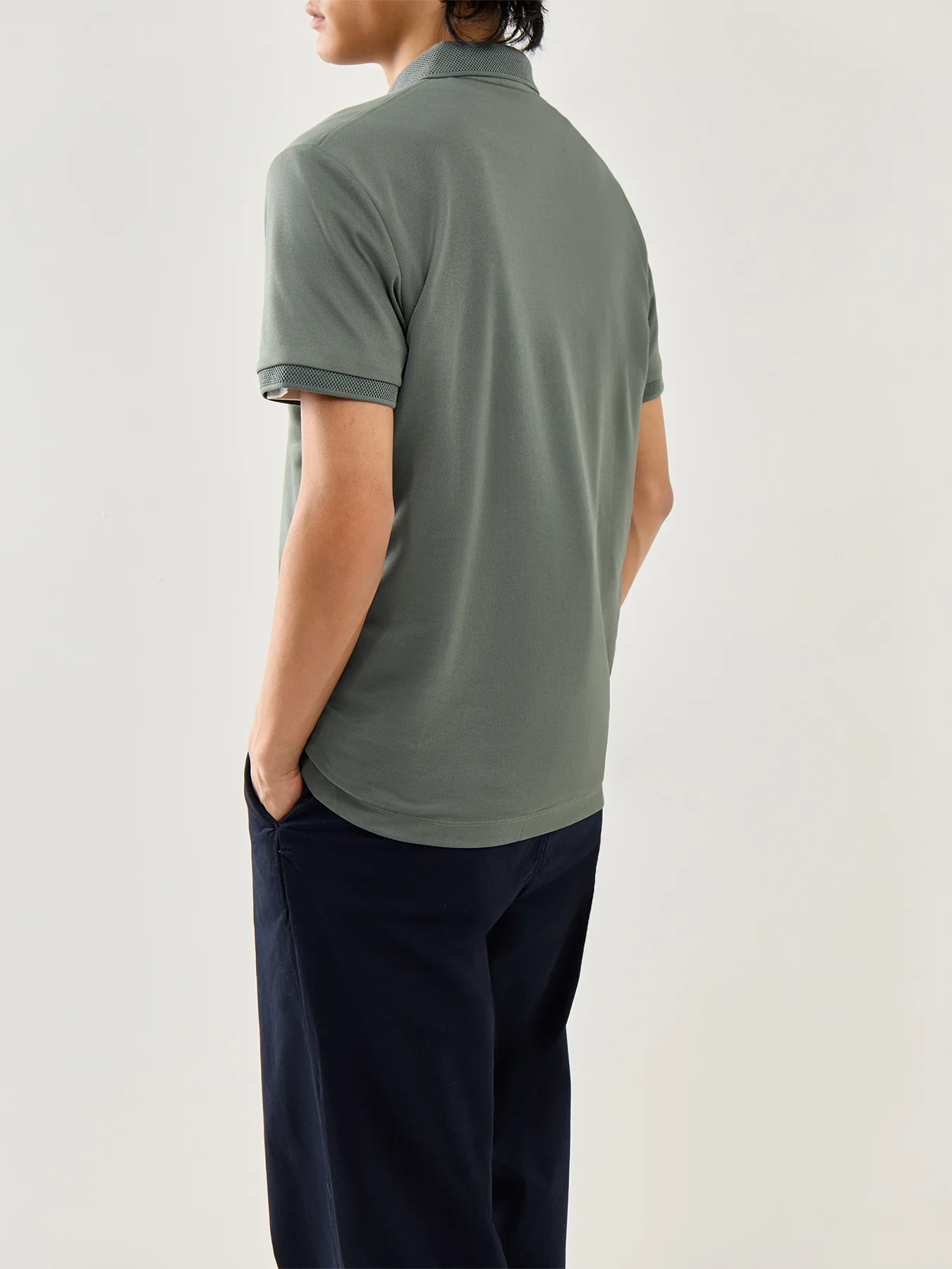 Fave Zip Short Sleeves Polo Agave Green - Image 5