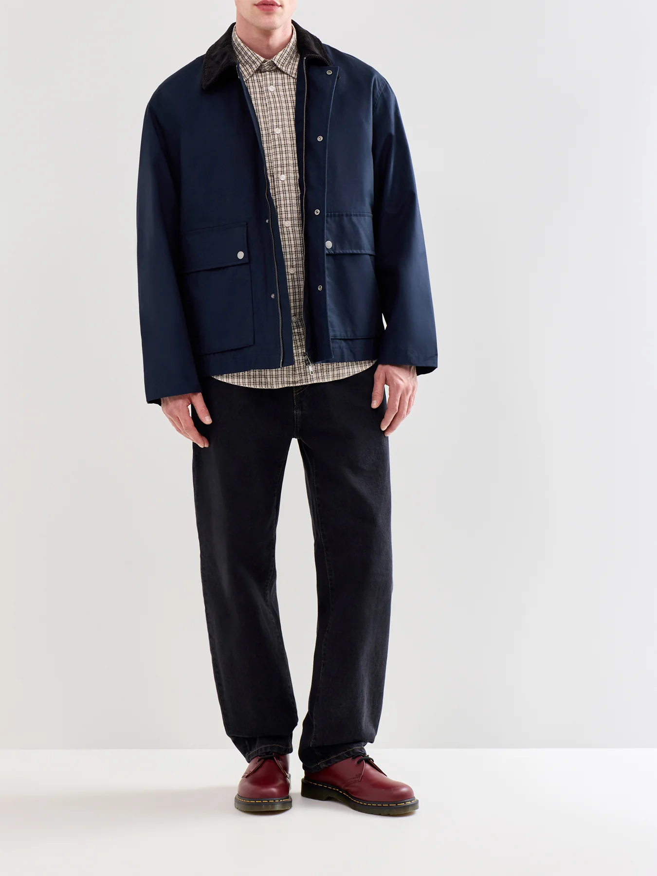 Kyle Organic Cotton Field Jacket Blue - Image 2