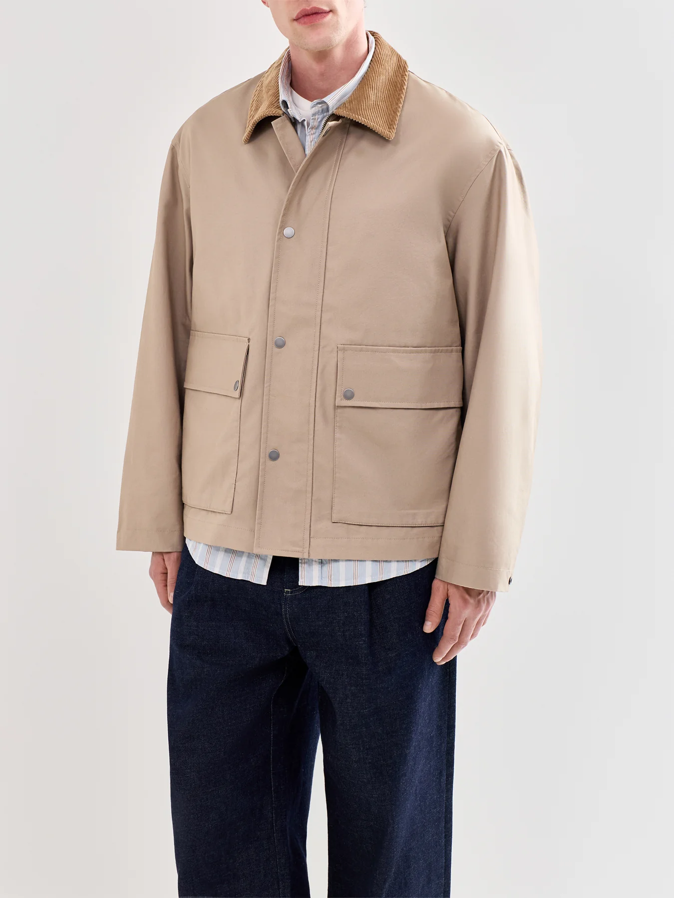 Kyle Organic Cotton Field Jacket Beige - Image 4
