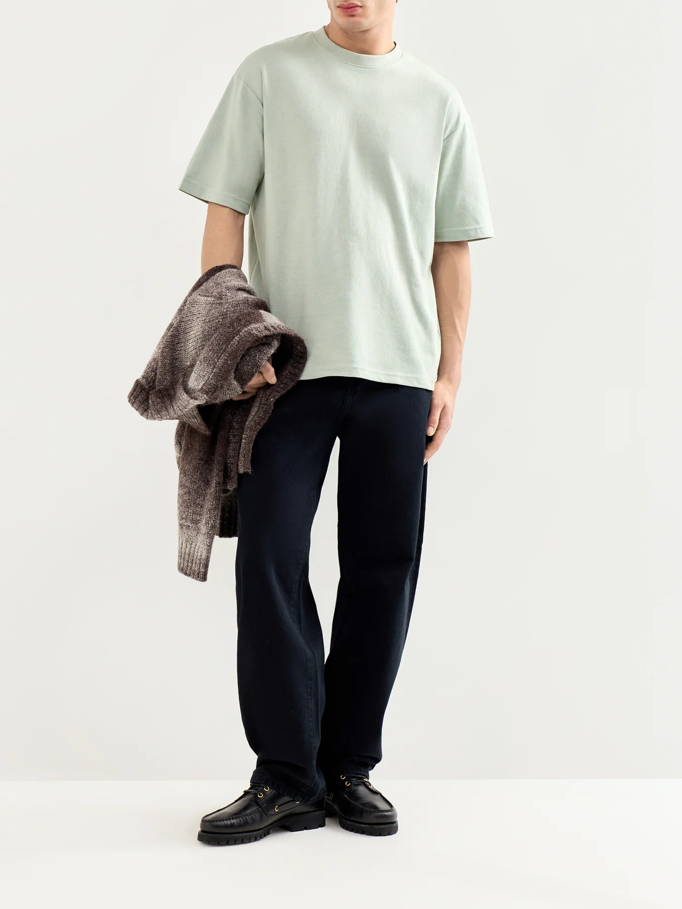 Slhlooseoscar Short Sleeve O-Neck Tee Grey - Image 2