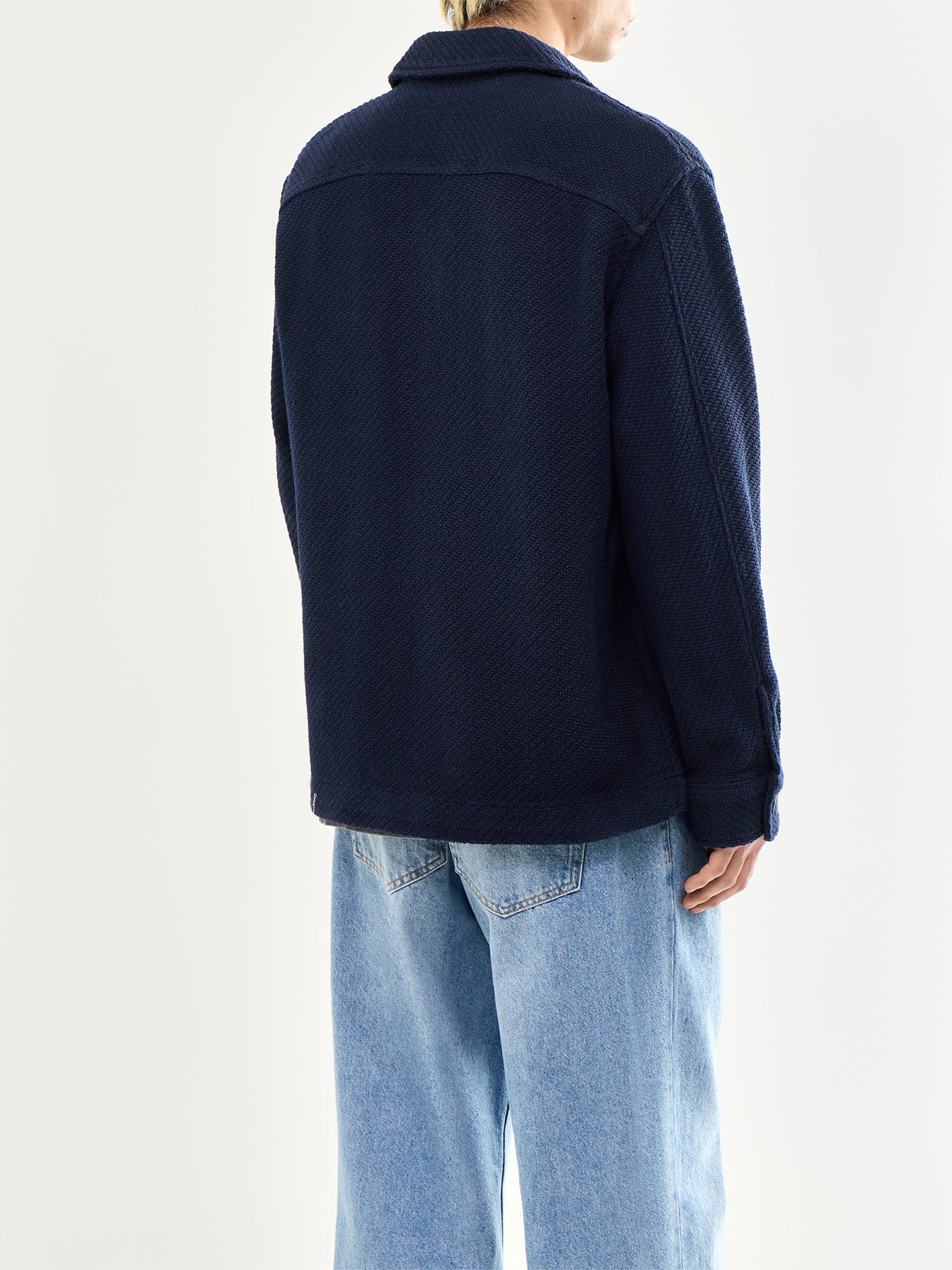 Structured Overshirt Navy - Image 5