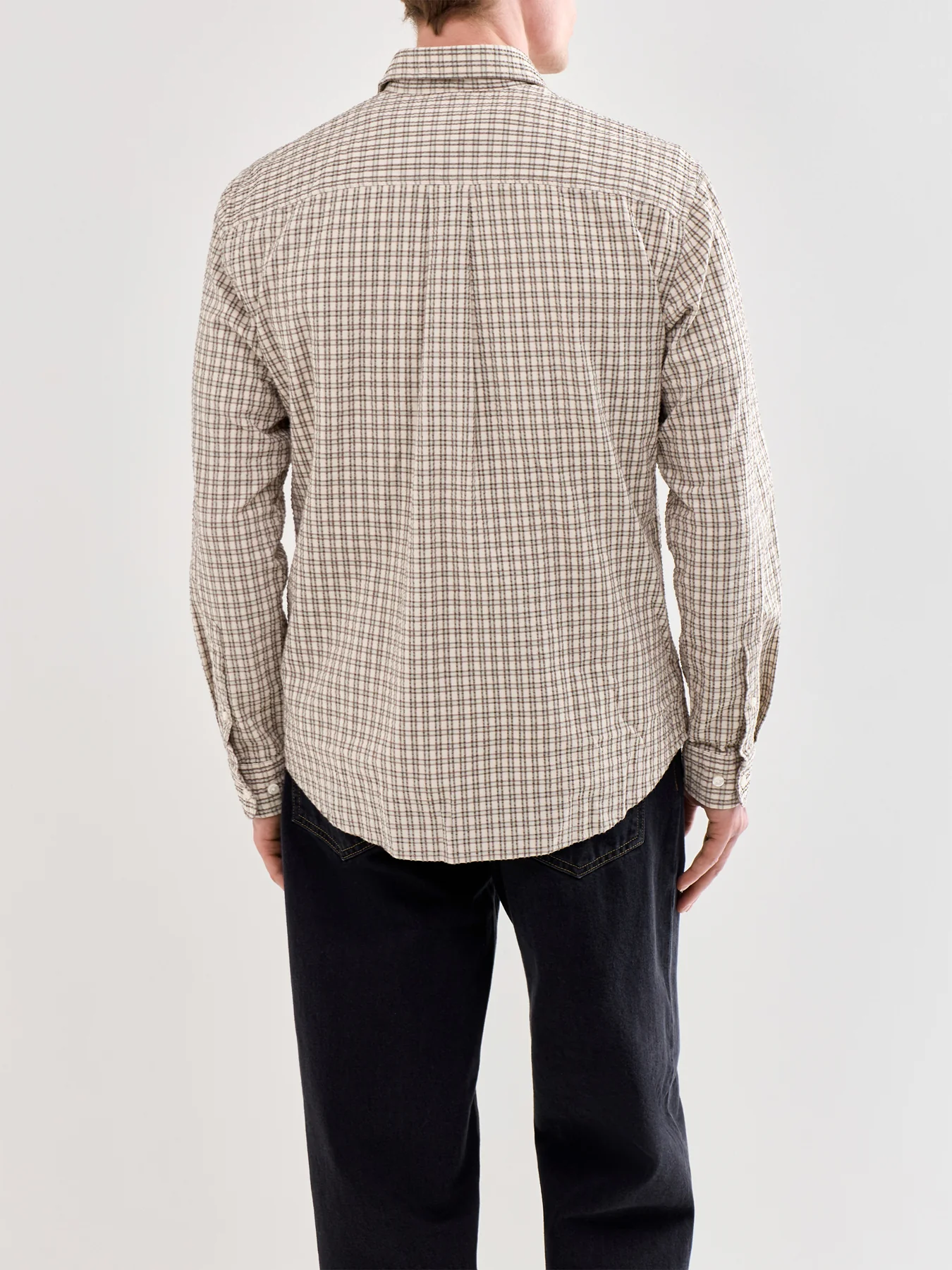 Freddie Seersucker Check Shirt Check - Image 5