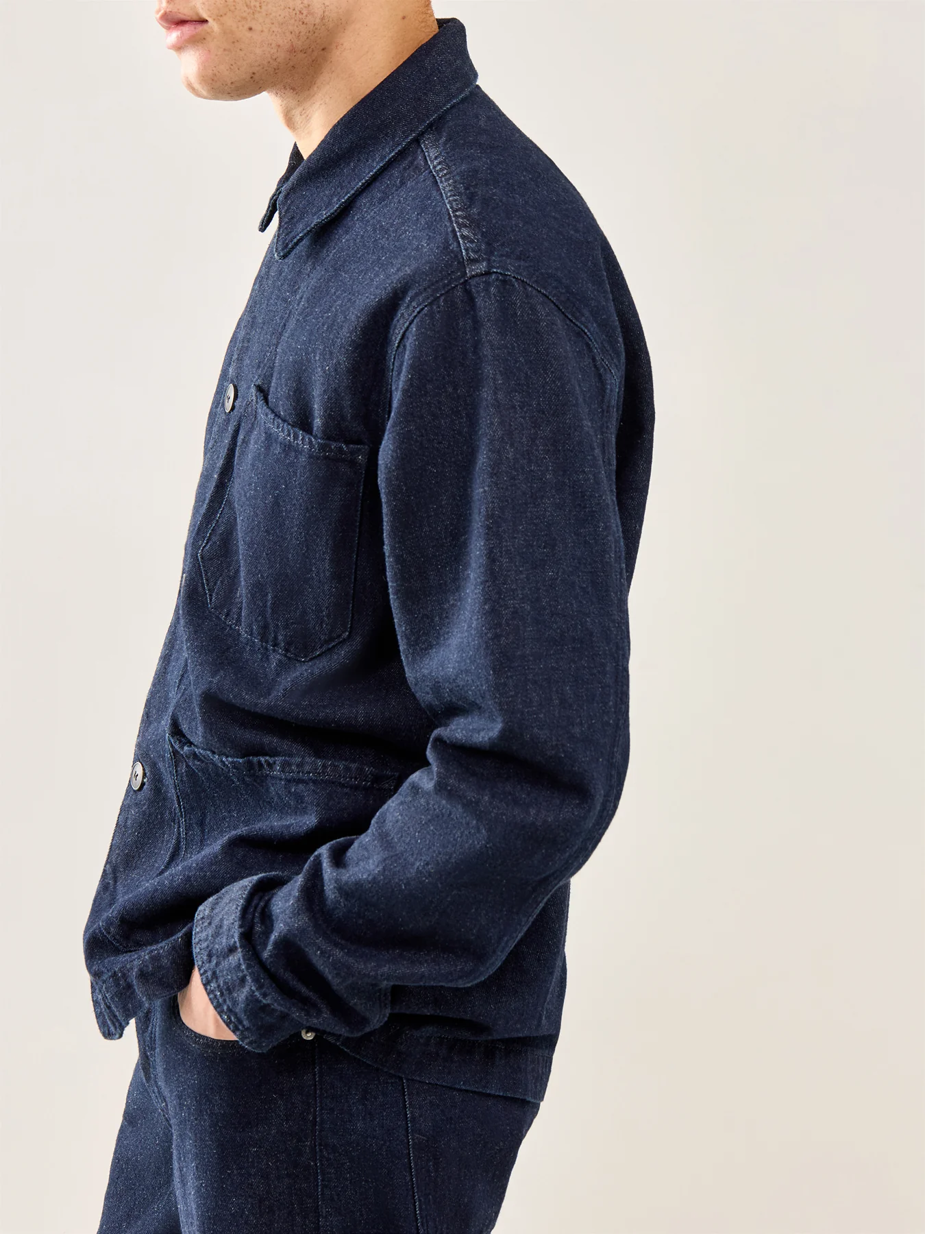 Landon Regular Fit Denim Jacket Dark Blue - Image 3