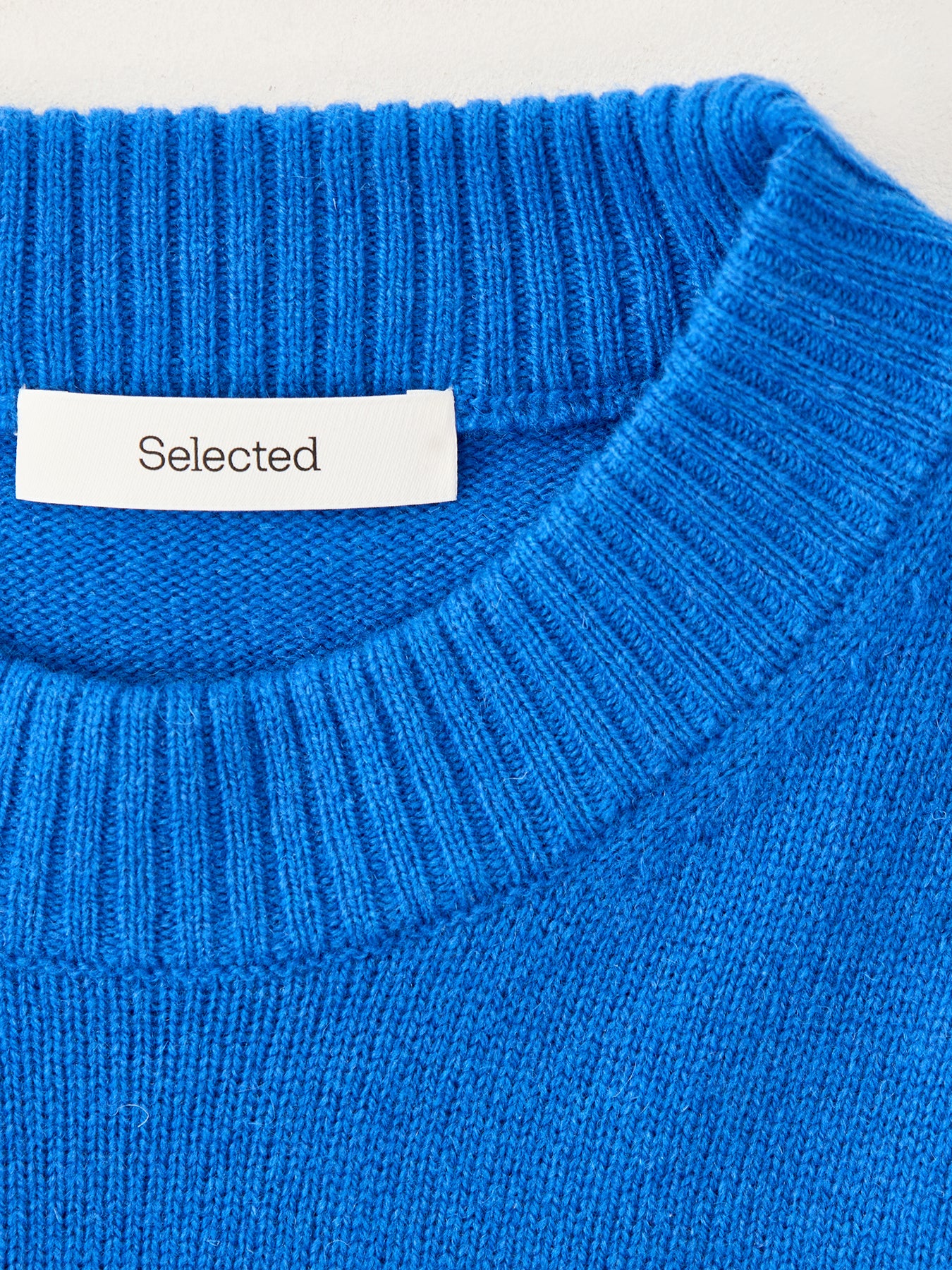 Relaxed Wool Knit Jumper Blue - Image 3