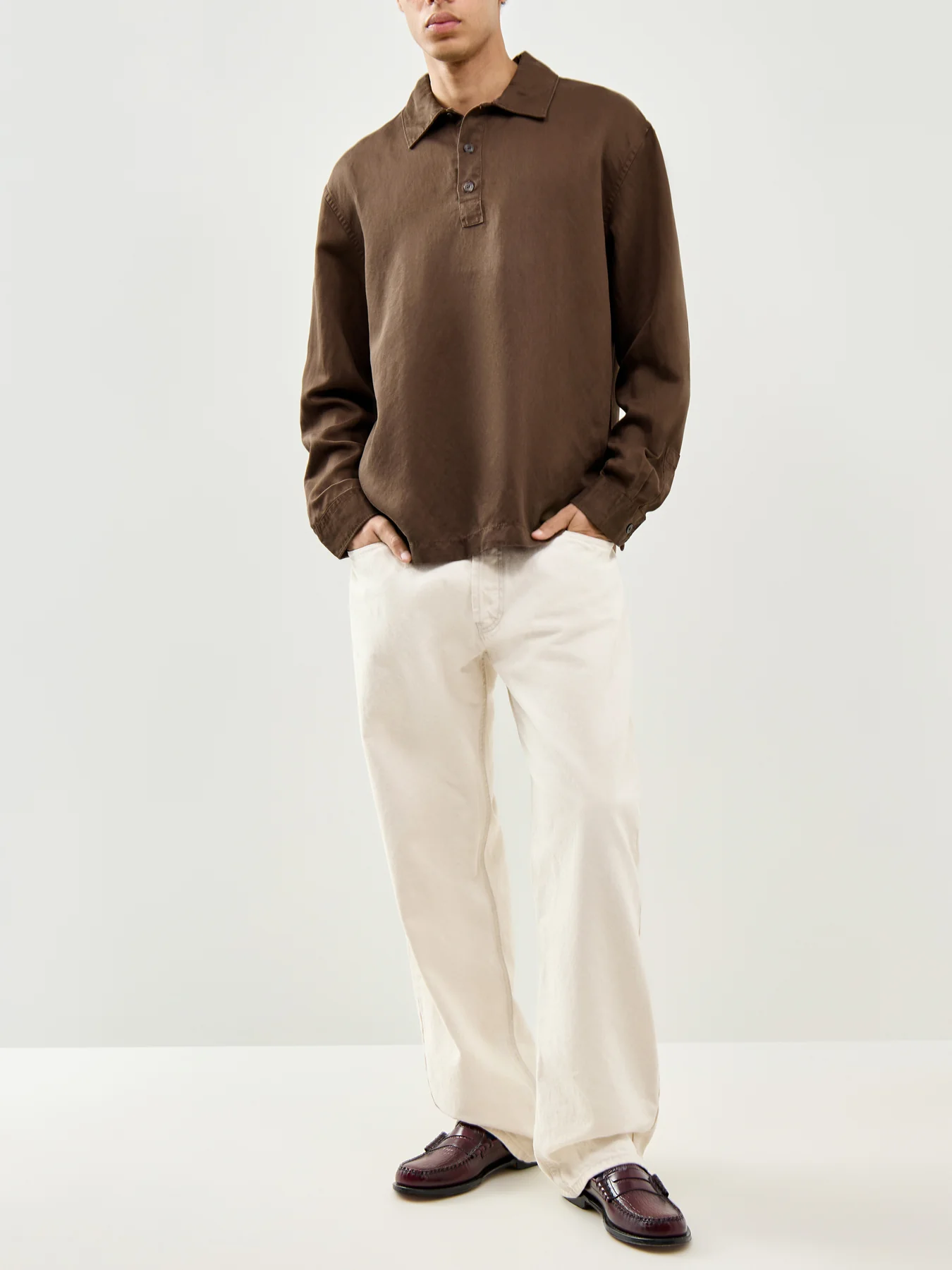Mika TENCEL Blend Overshirt Brown - Image 2