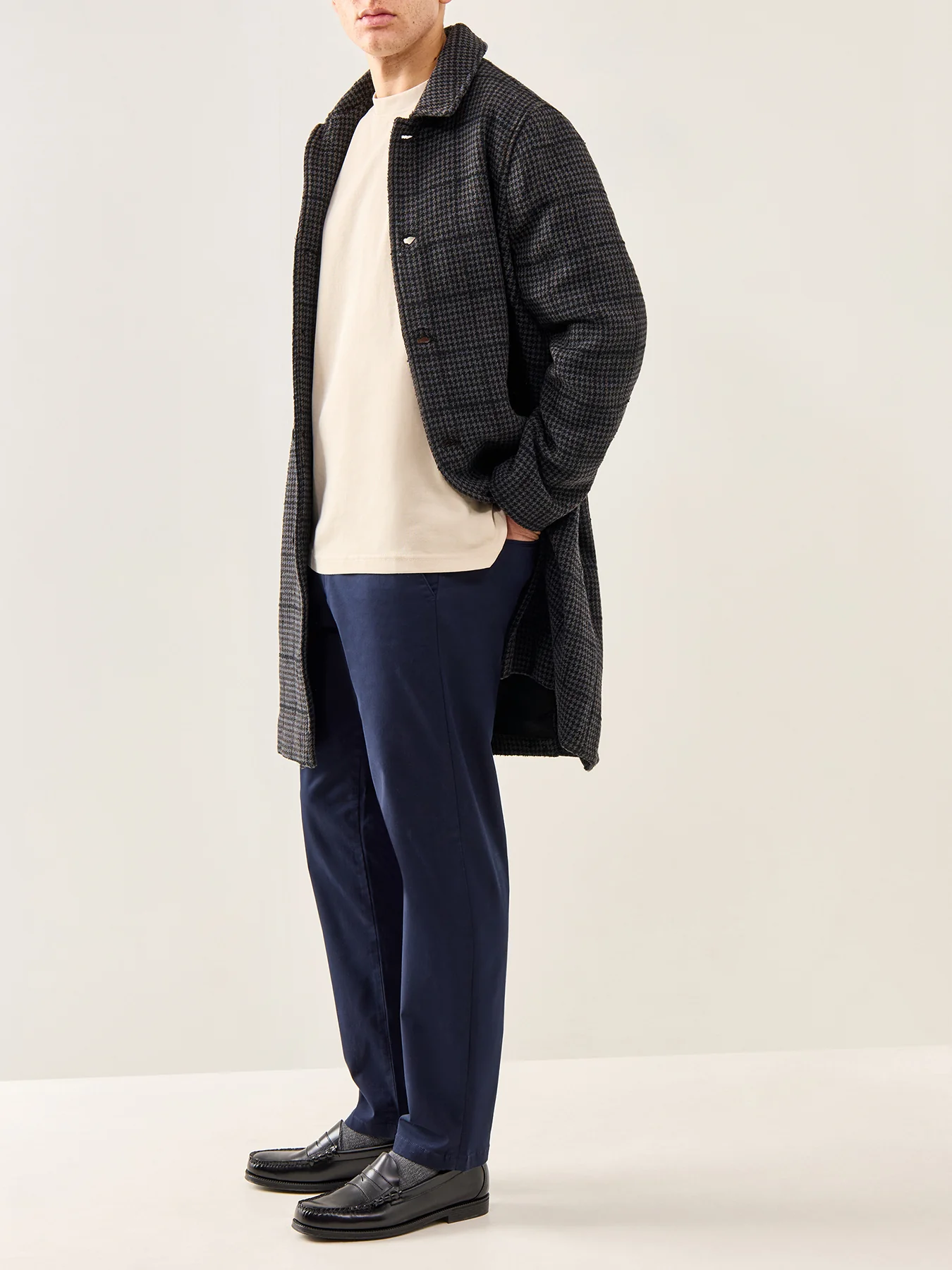 New Miles Straight Flex Trousers Navy - Image 2