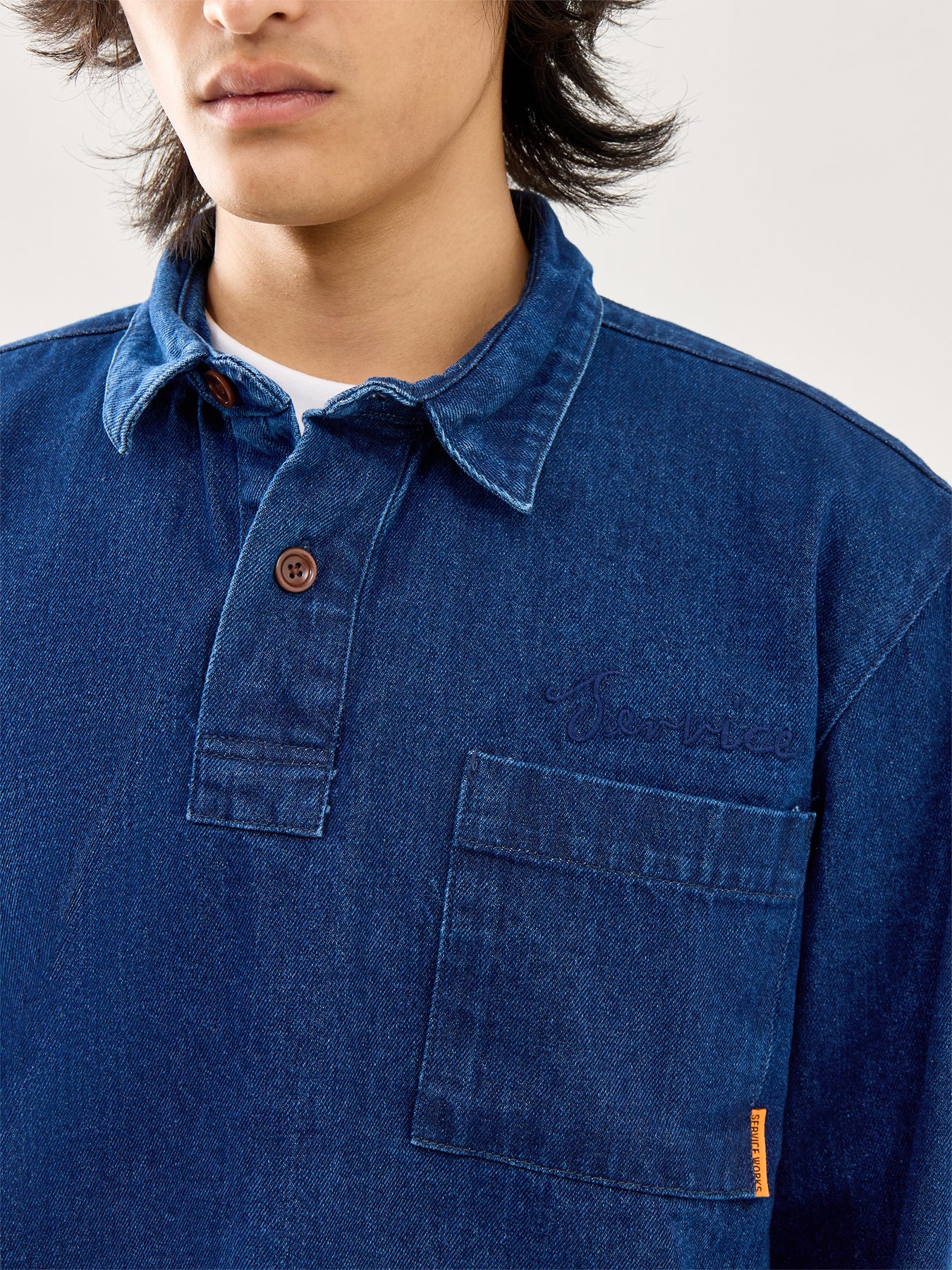 Denim Script Popover Indigo - Image 3