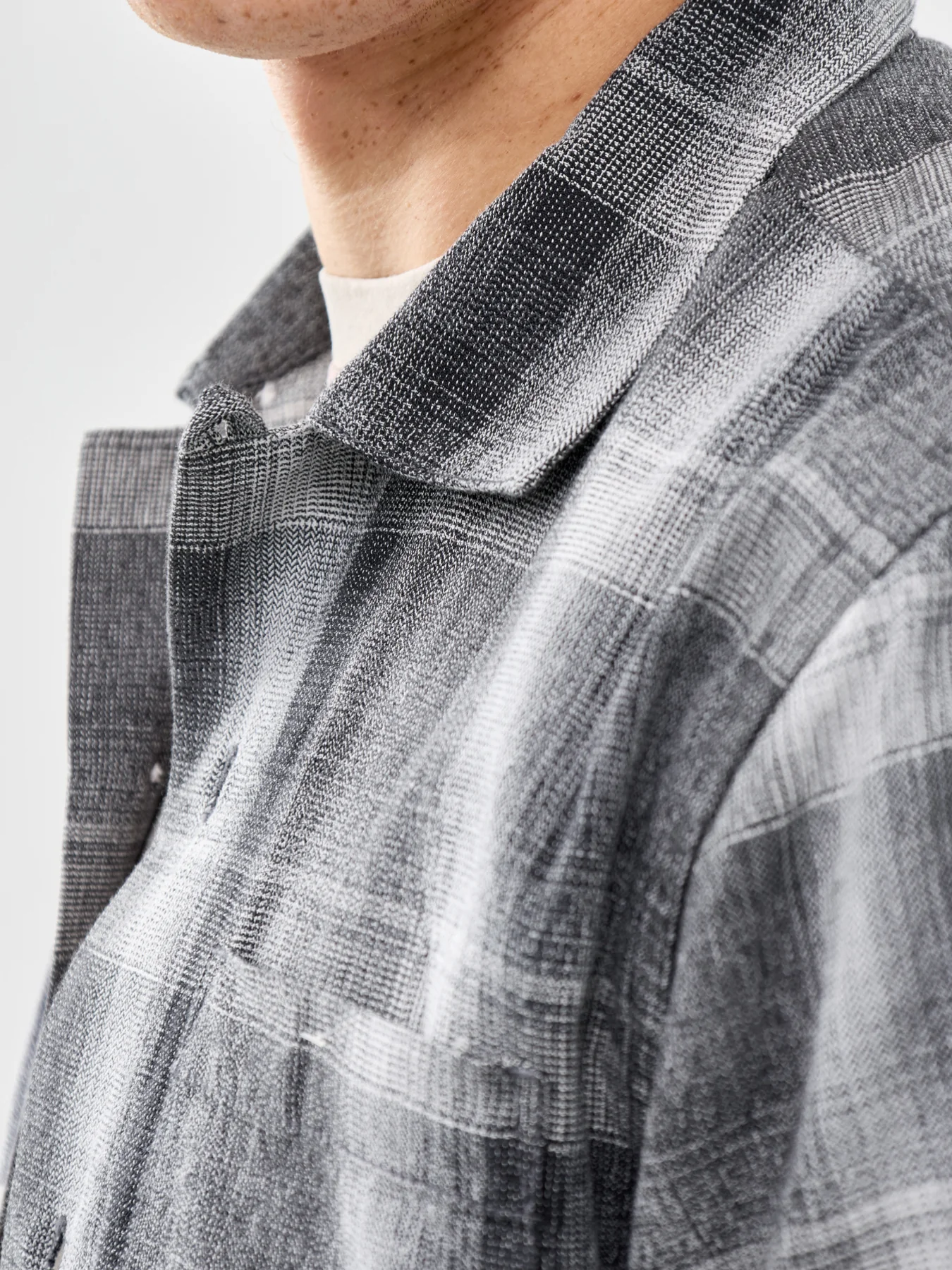 Plaid Long Sleeve Shirt Black - Image 3