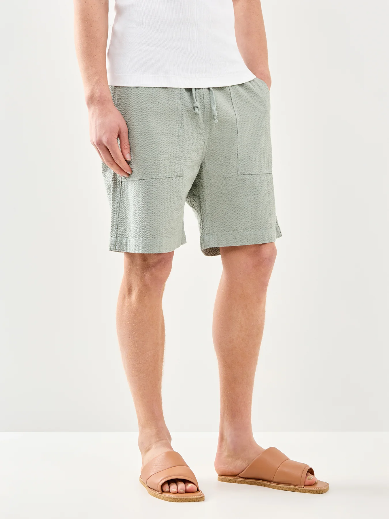 Seersucker Chef Shorts Green - Image 4