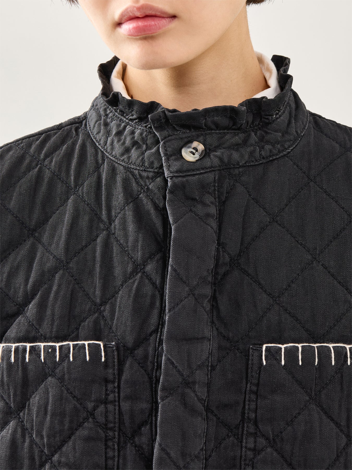 Quilted Pablo Jacket Black - Image 3