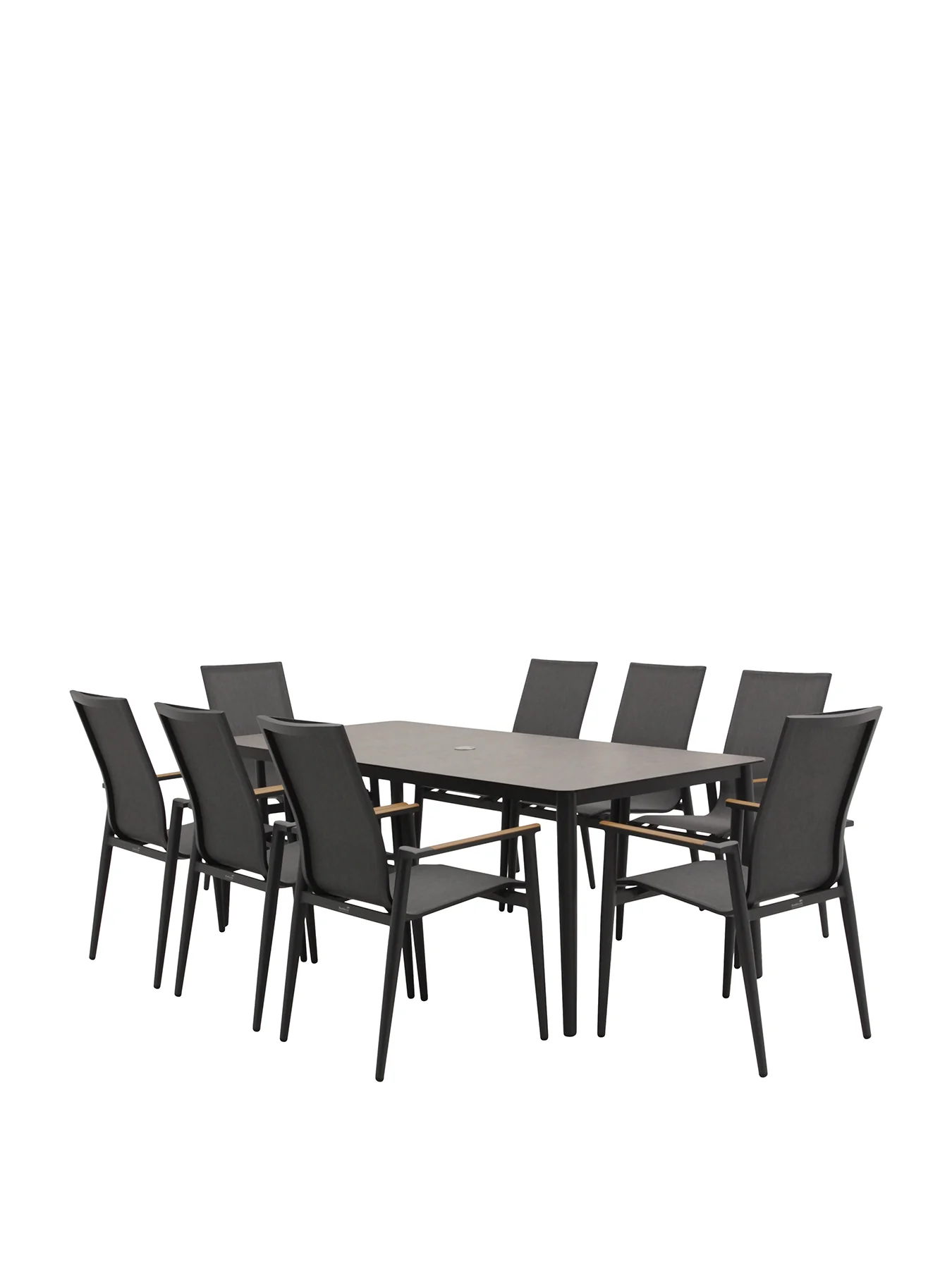 Sofia 8 Seat Garden Dining Set Anthracite - Image 4