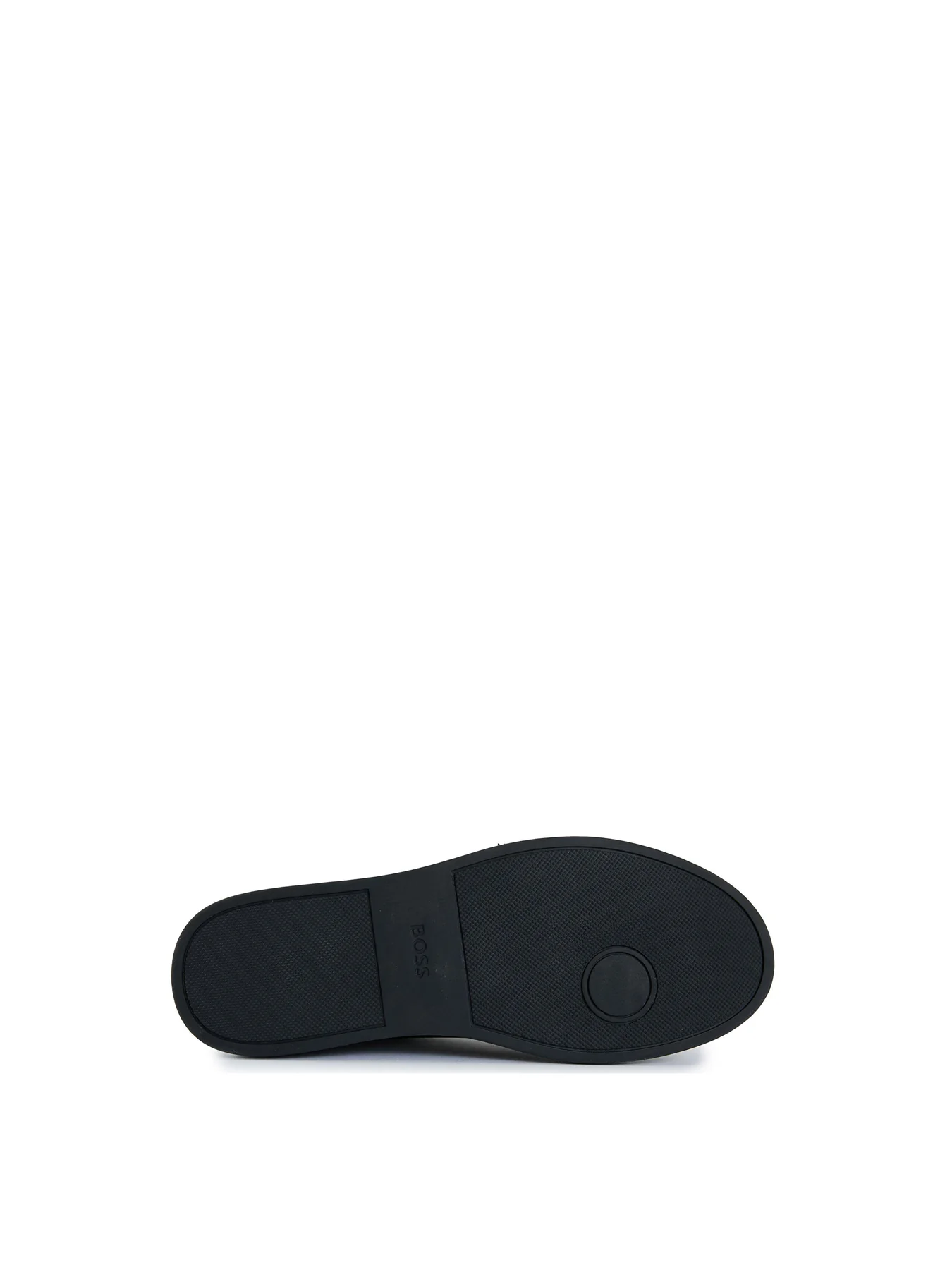 Mens BOSS Kieran Tenn Leather Trainers Black - Image 4