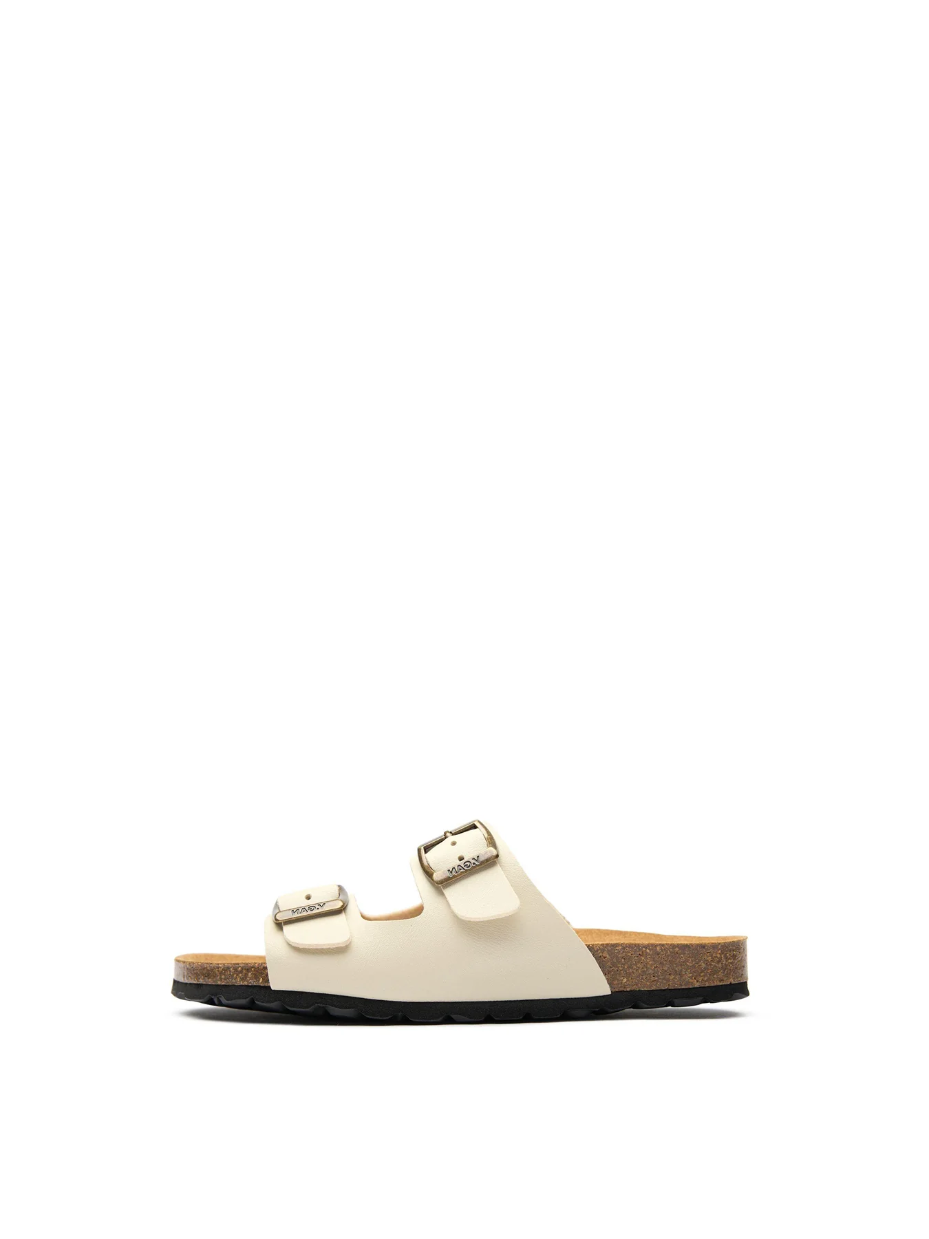 Womens V.GAN Vegan Mango Comfort Footbed Synthetic Sandals Cream - Image 2
