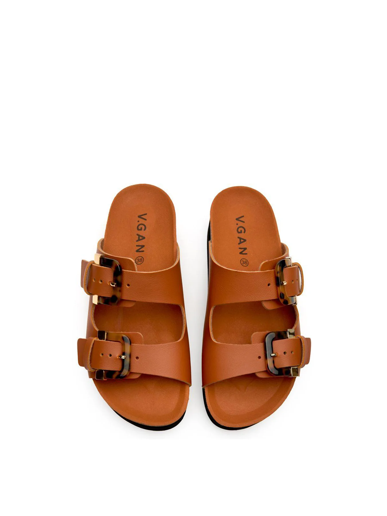 Plum Footbed Sandals Brown - Image 3