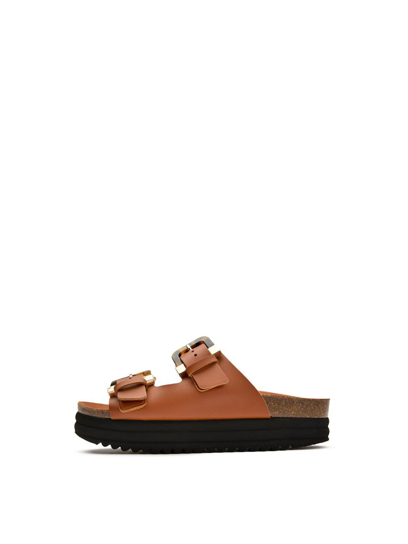 Plum Footbed Sandals Tan - Image 2