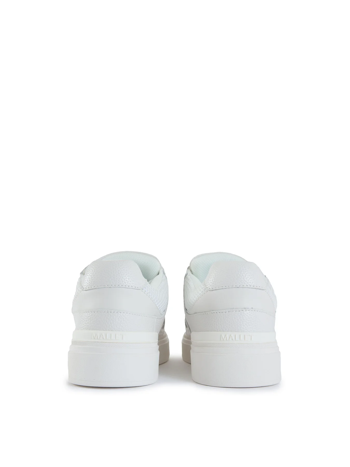 Mens MALLET Fenchurch Leather Trainers White - Image 4