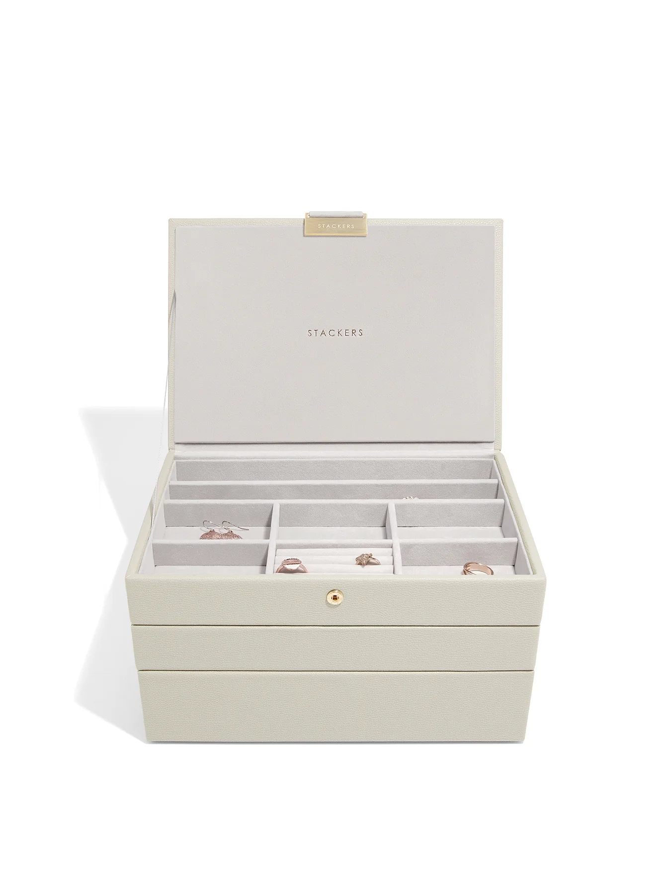 Classic Jewellery Box Set of 3 Burgundy - Image 4
