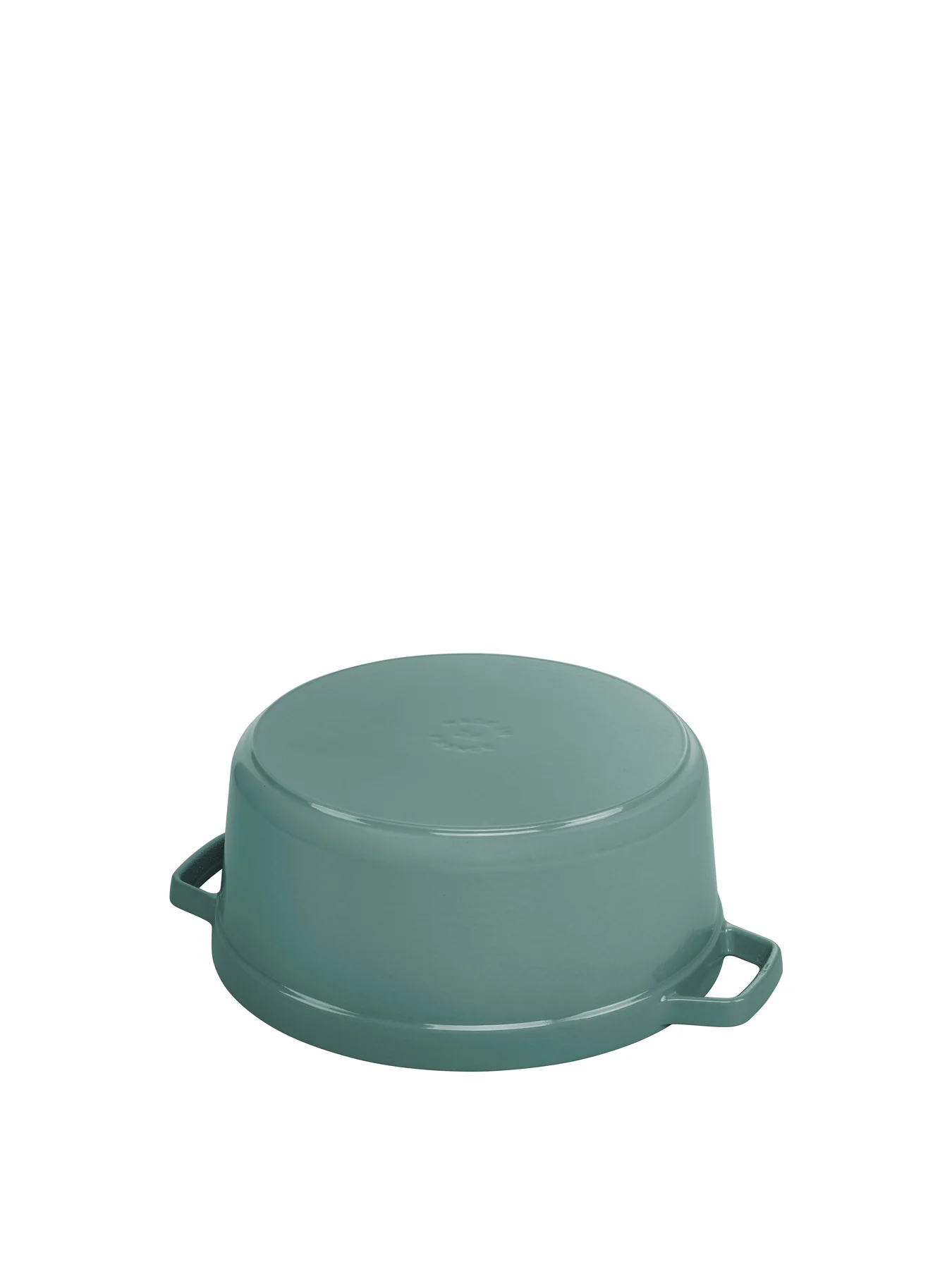 Round Cast Iron Cocotte Eucalyptus 26cm - Image 5