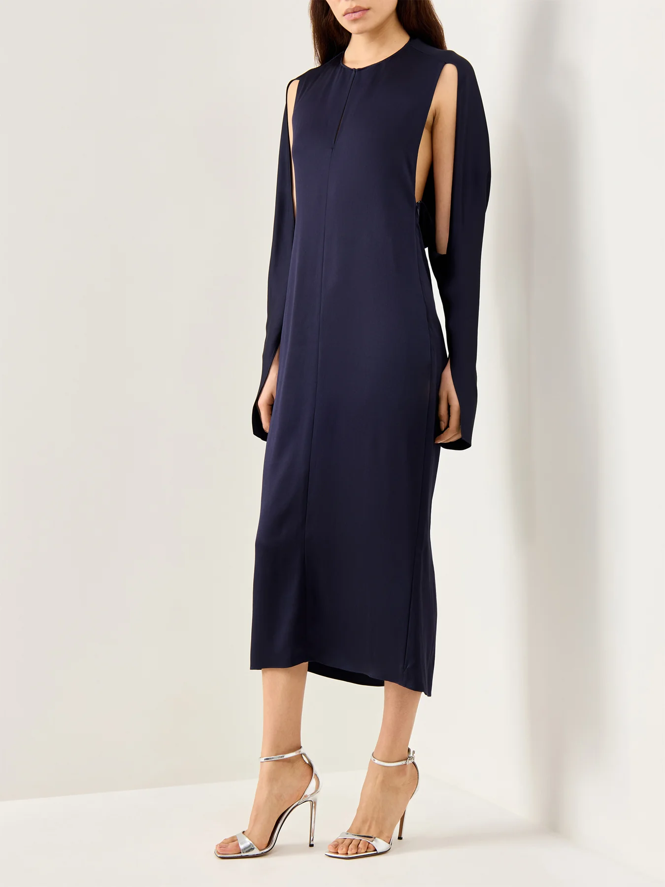Satin Cutout Detail Gown - Image 2