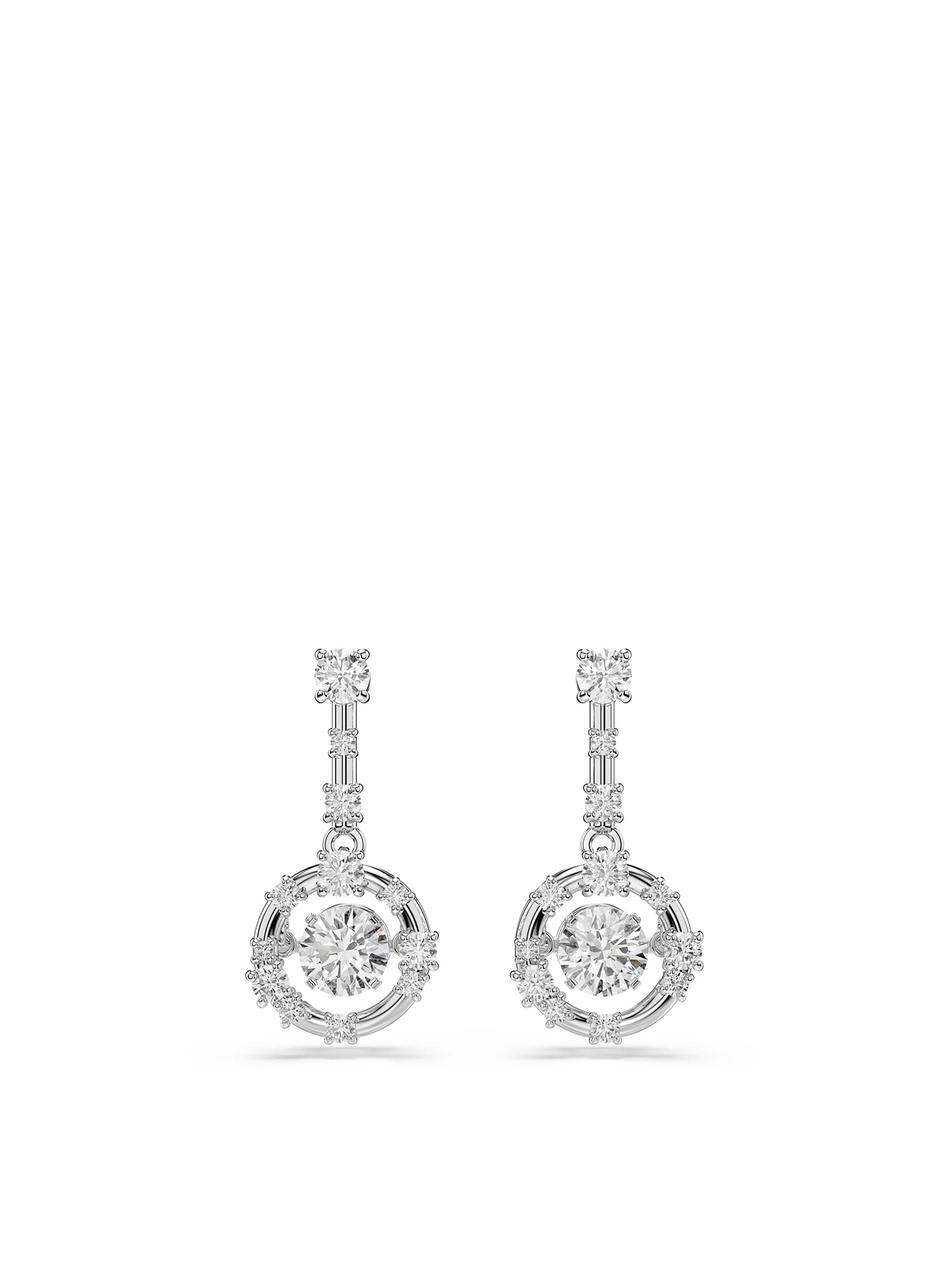 Hyperbola Pendant Silver Earrings - Image 3