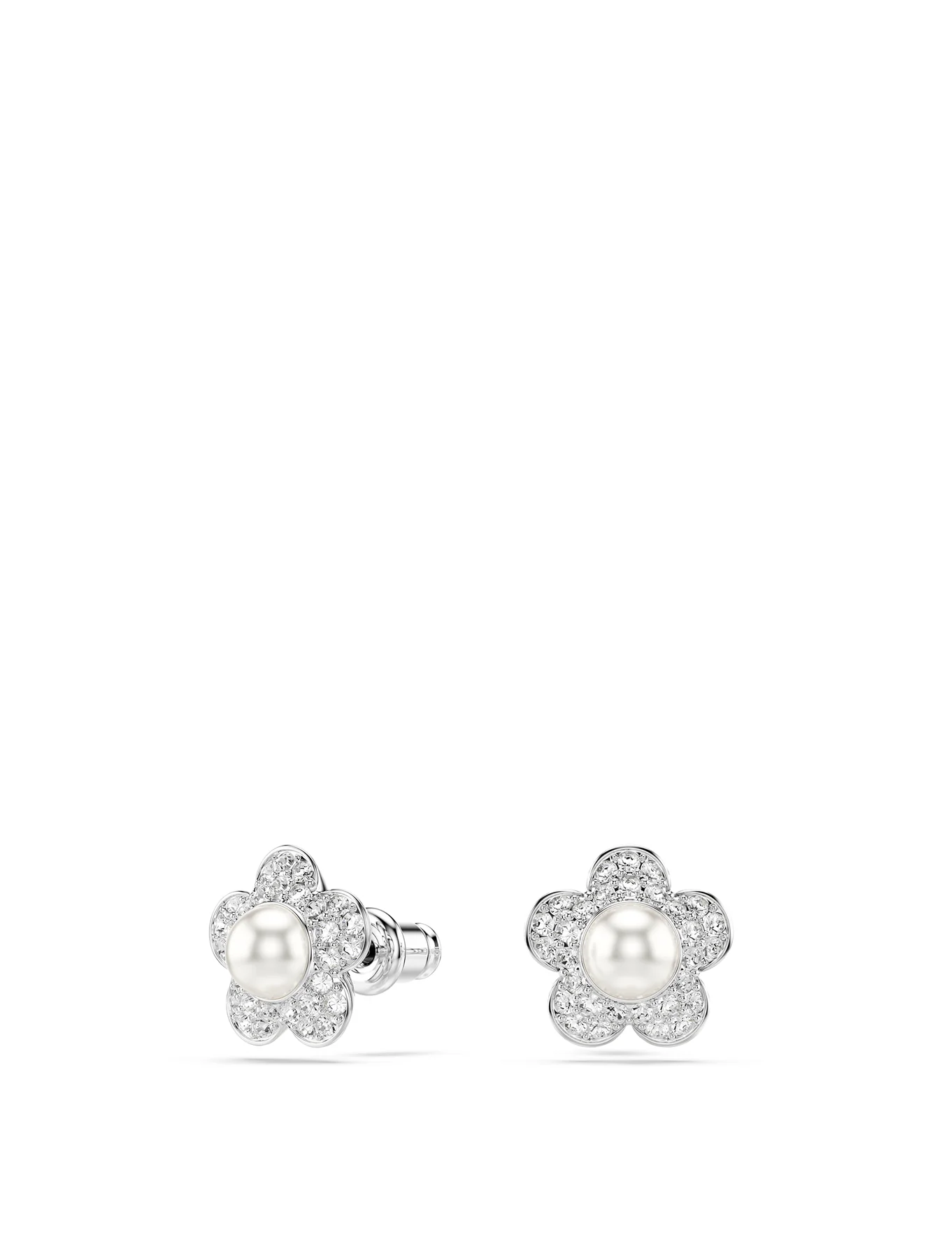 Hyperbola Stud Earrings Silver - Image 2
