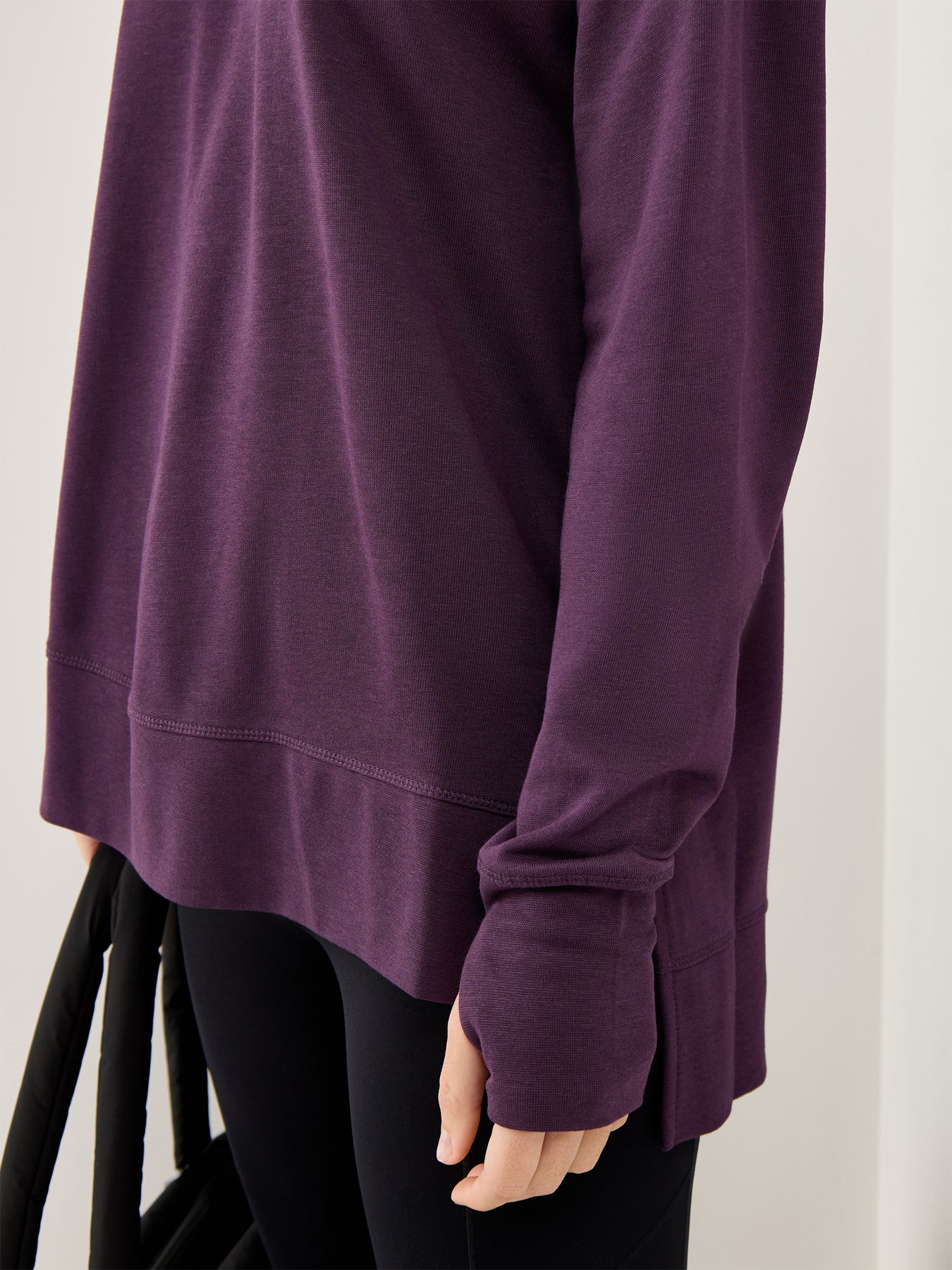 After Class Longline Sweatshirt Purple - Image 3