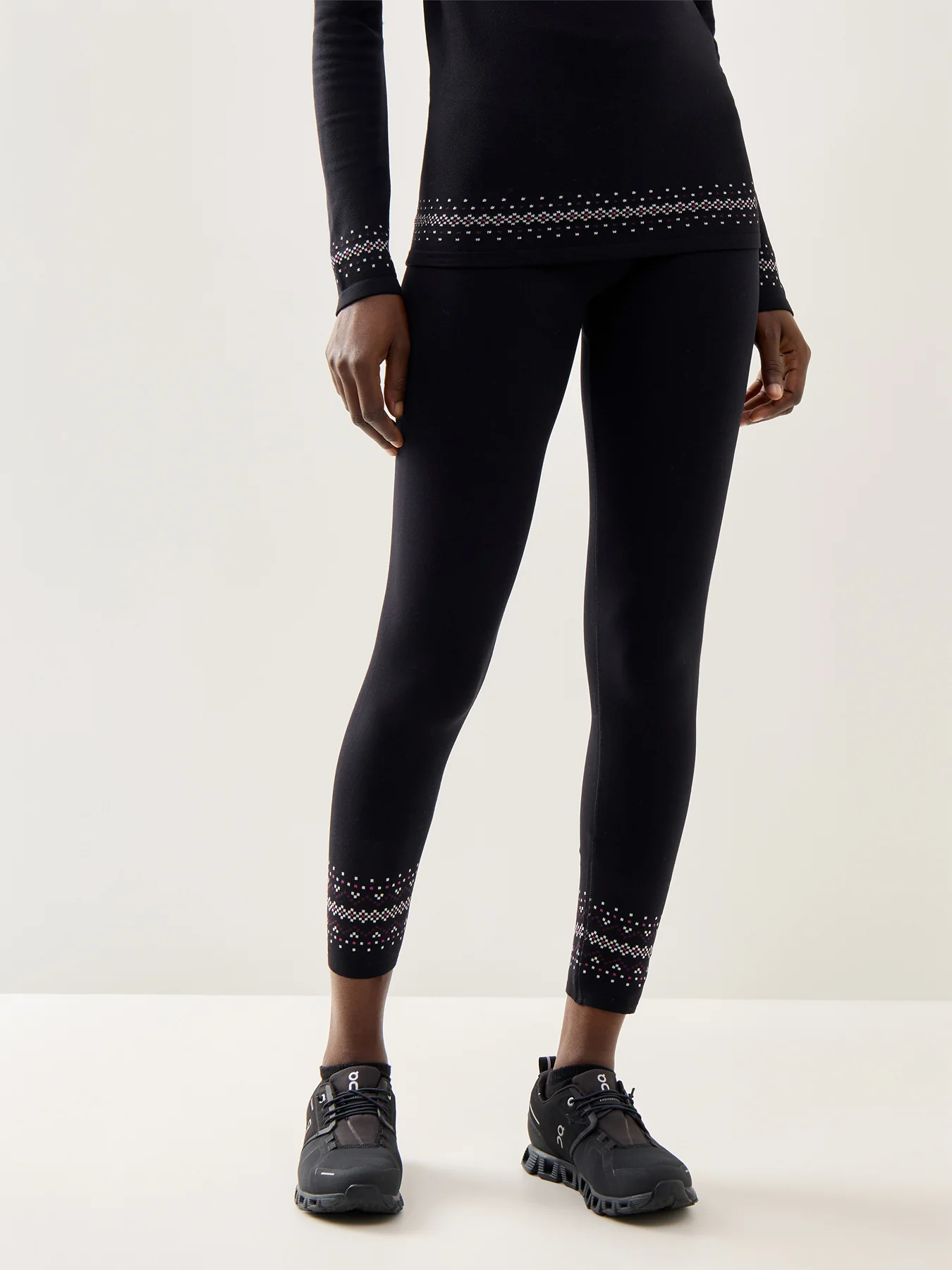 Fairisle Novelty Base Layer Legging Black - Image 4