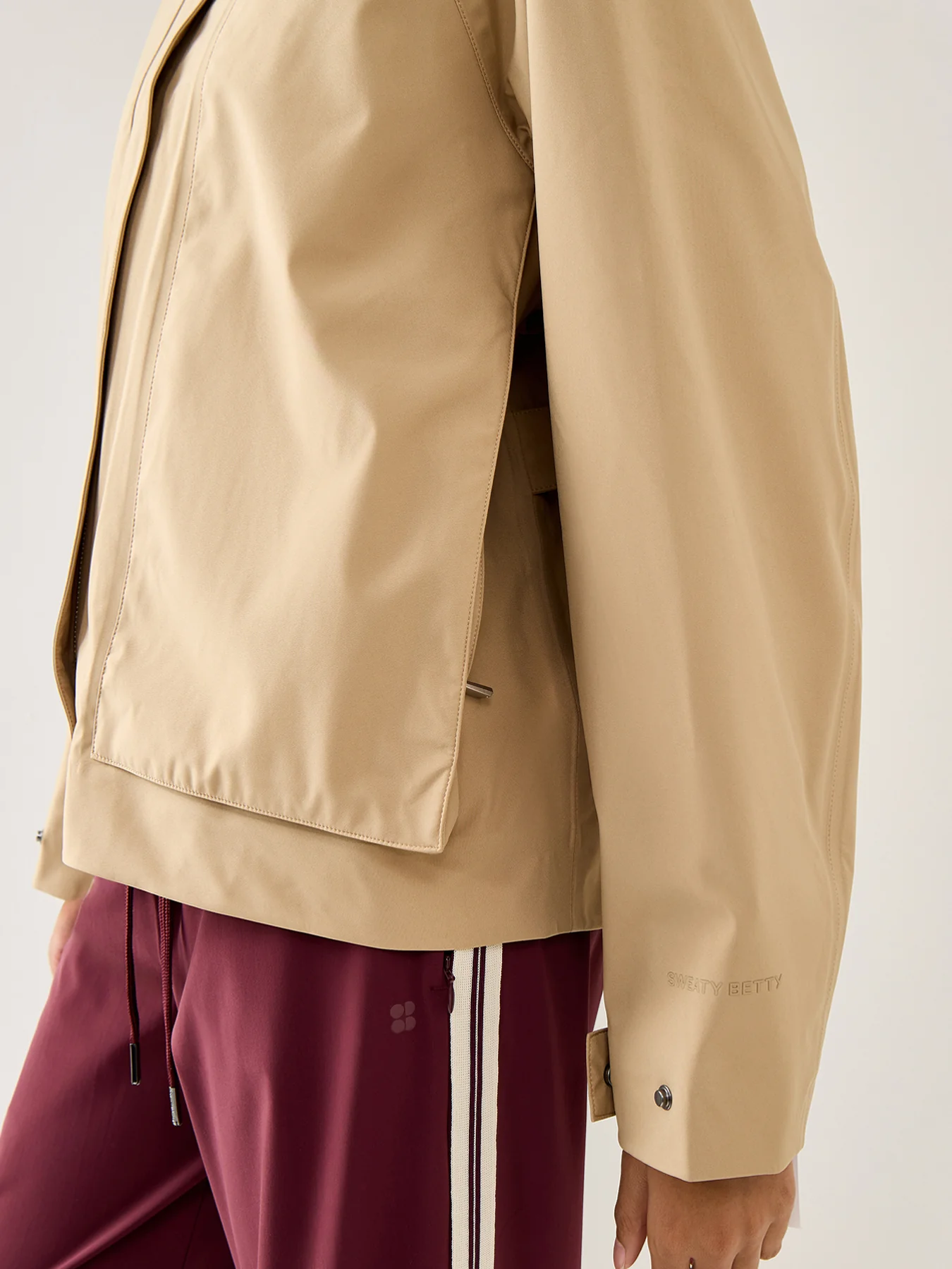Motion Waterproof Cropped Parka Golden Beige - Image 3